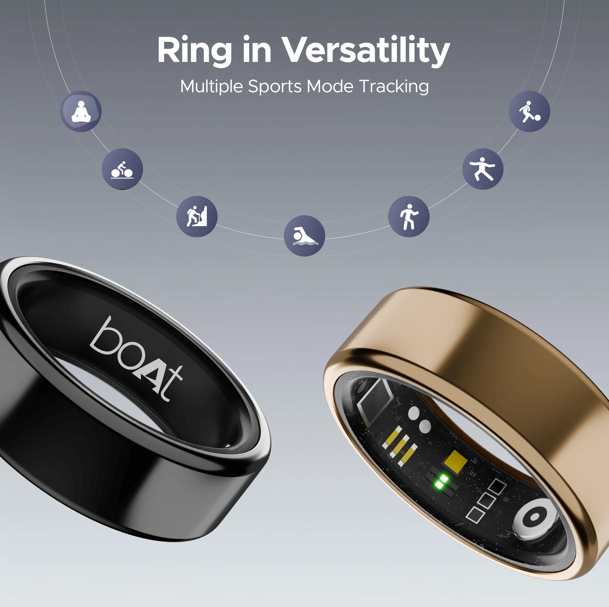 boAt Smart Ring Active | Smart Ring with Stainless Steel Design, 90% Lighter, Health Monitoring, Magnetic Charging Case - Image 20
