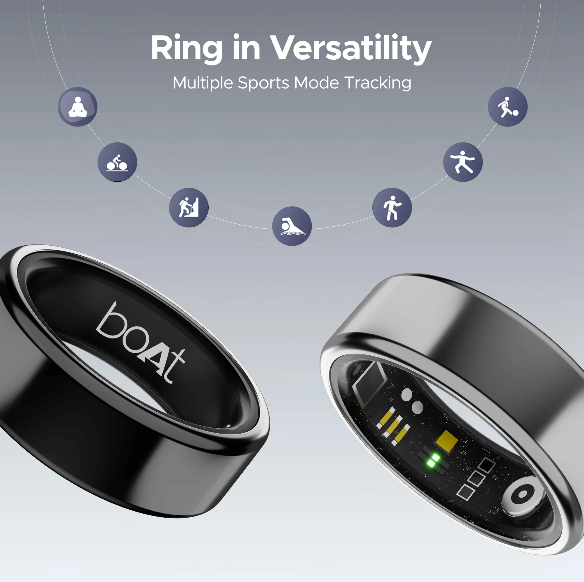 boAt Smart Ring Active | Smart Ring with Stainless Steel Design, 90% Lighter, Health Monitoring, Magnetic Charging Case - Image 30
