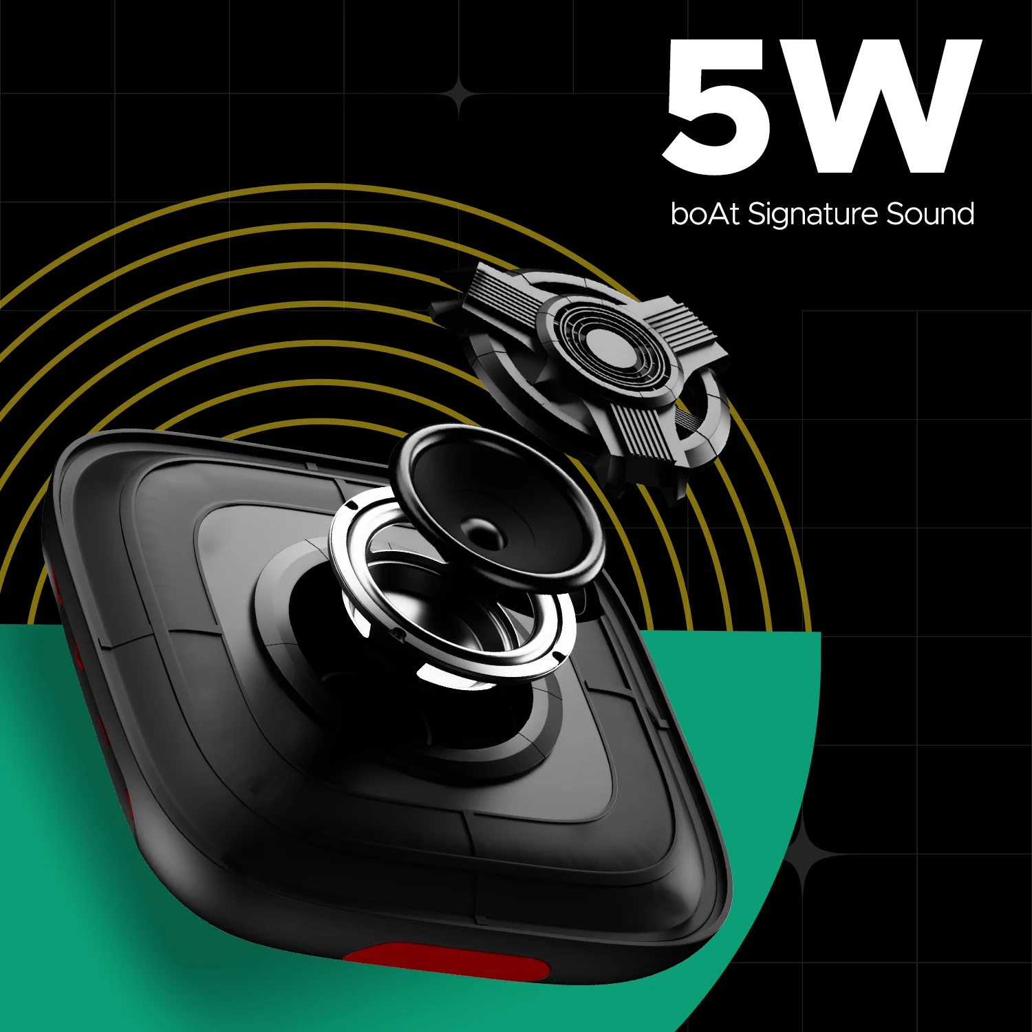 boAt Stone 193 Pro | Portable Bluetooth Speaker with 5W boAt Signature Sound, 12 Hours Playback, TWS Functionality - Image 3