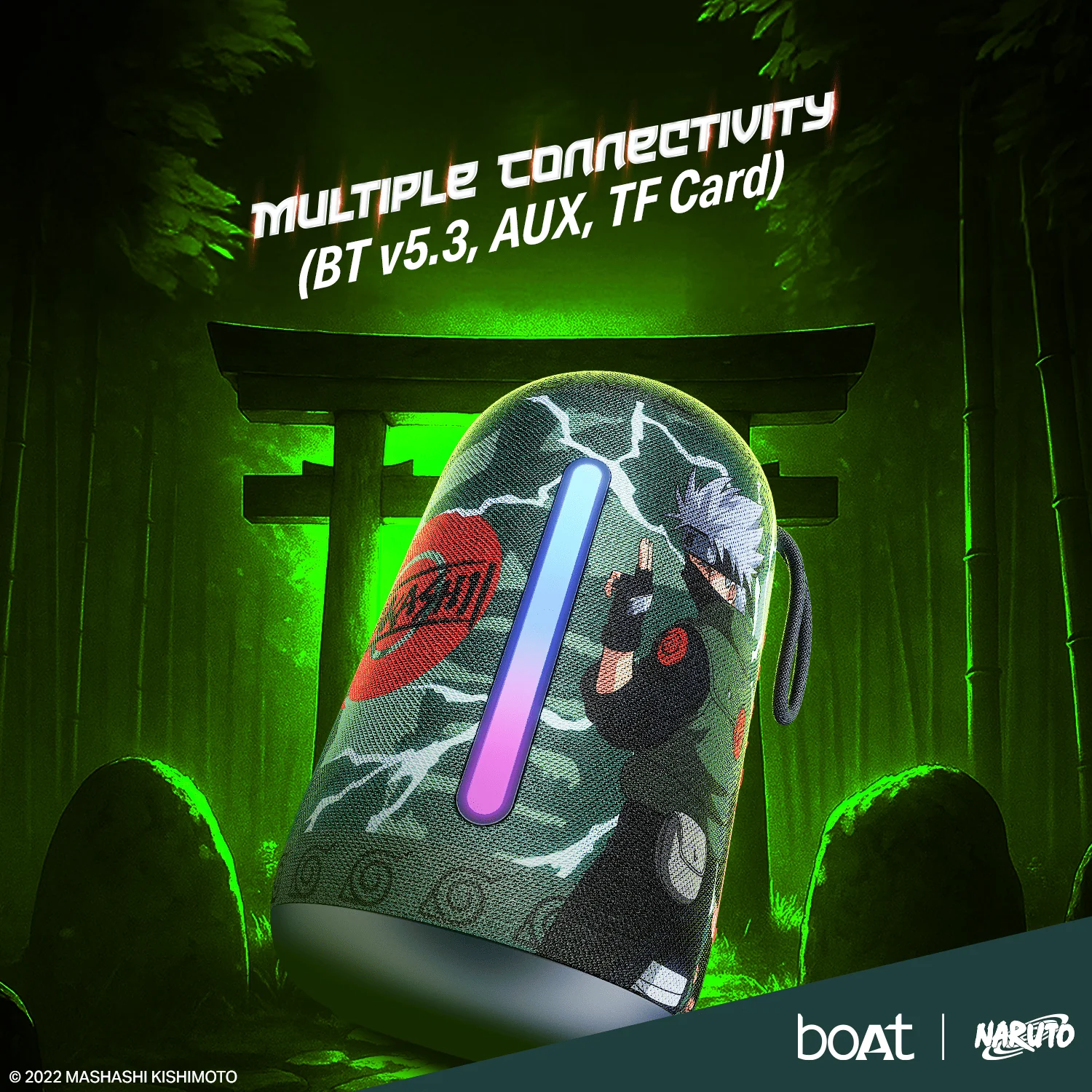 boAt Stone 350 Pro Naruto Edition | Naruto Series - Portable Bluetooth Speaker with 14W boAt Signature Sound, 12 Hours Playback, RGB LED - Image 10