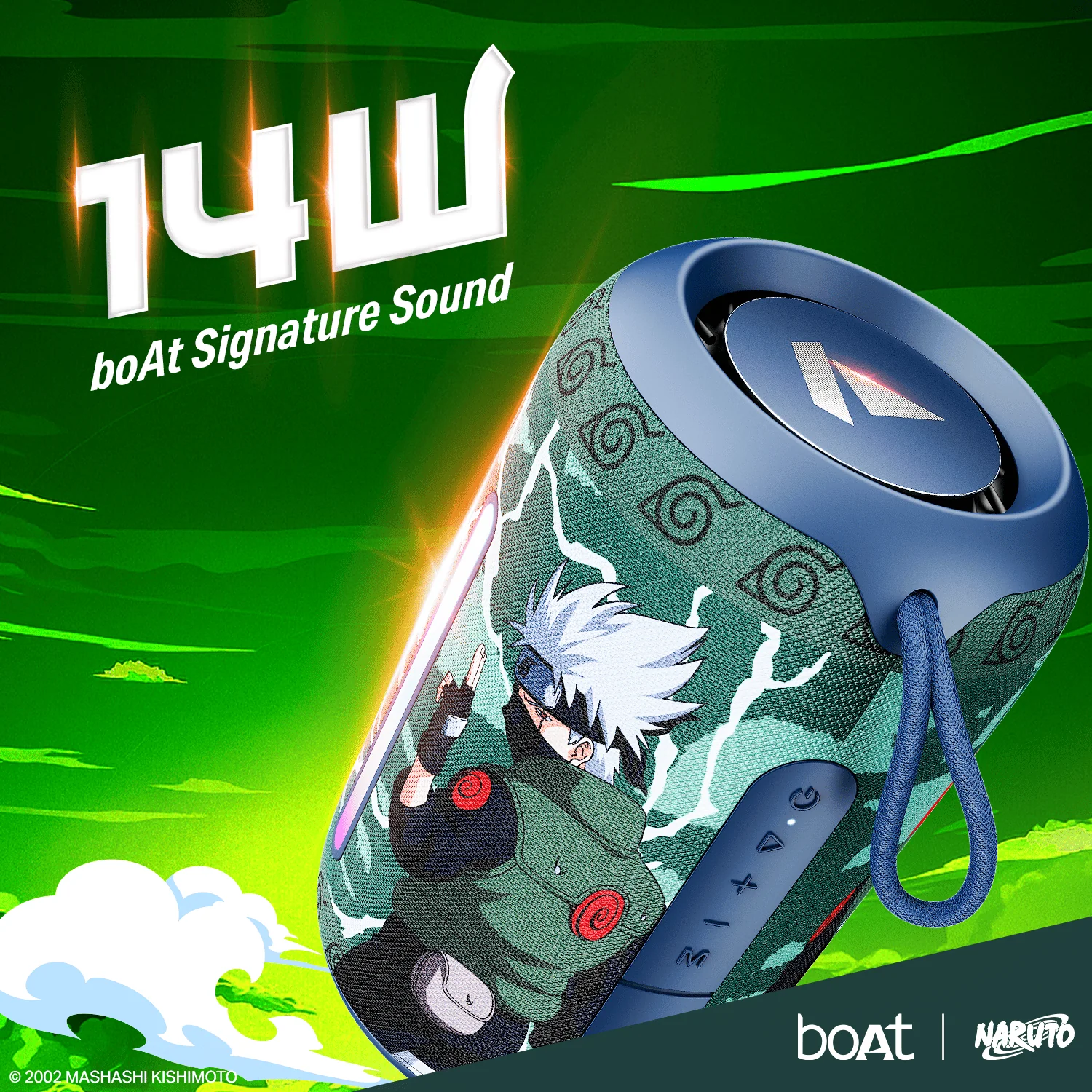 boAt Stone 350 Pro Naruto Edition | Naruto Series - Portable Bluetooth Speaker with 14W boAt Signature Sound, 12 Hours Playback, RGB LED - Image 11