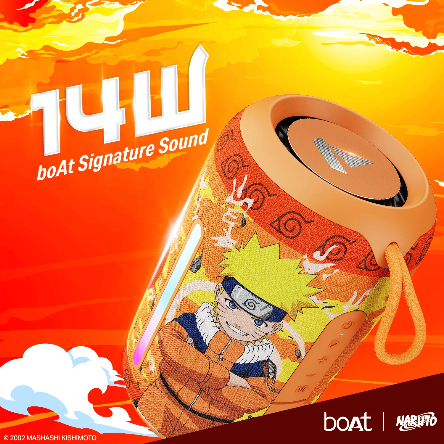 boAt Stone 350 Pro Naruto Edition | Naruto Series - Portable Bluetooth Speaker with 14W boAt Signature Sound, 12 Hours Playback, RGB LED - Image 13