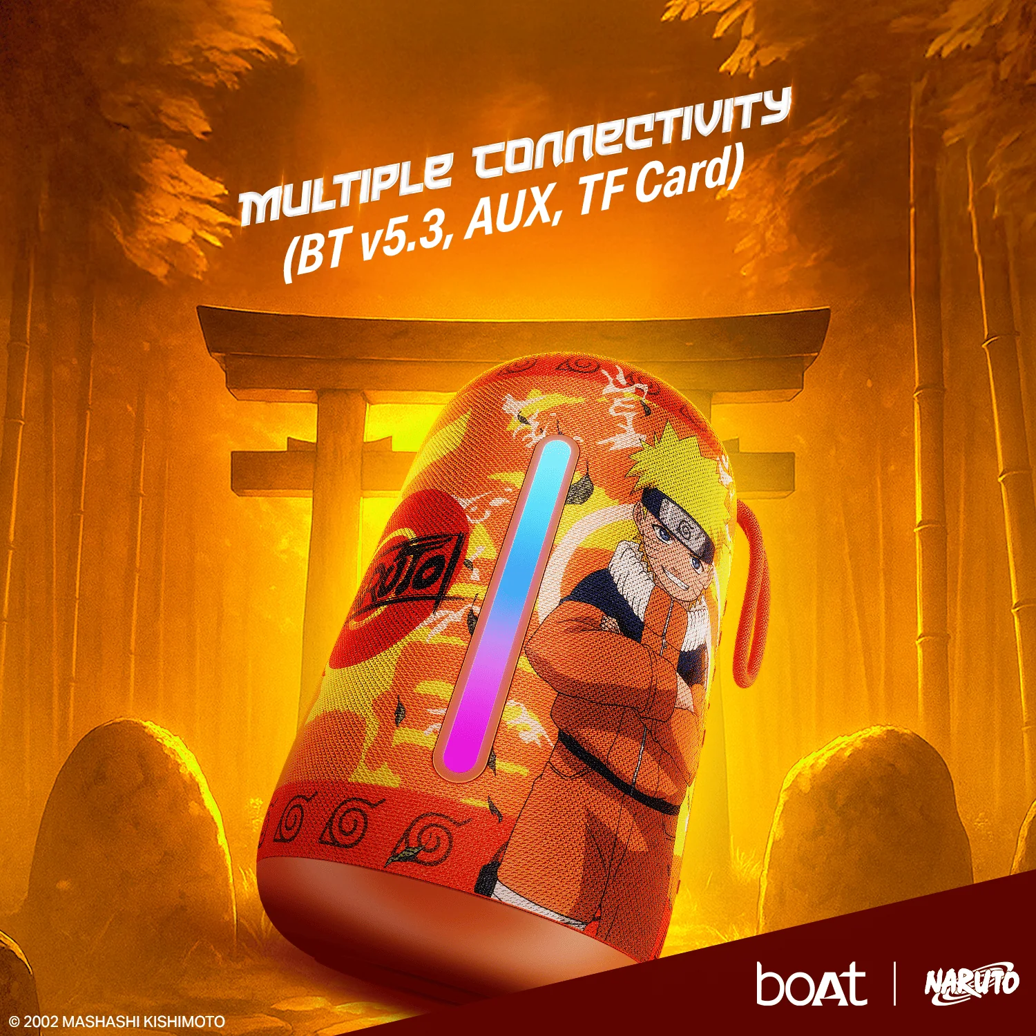 boAt Stone 350 Pro Naruto Edition | Naruto Series - Portable Bluetooth Speaker with 14W boAt Signature Sound, 12 Hours Playback, RGB LED - Image 17