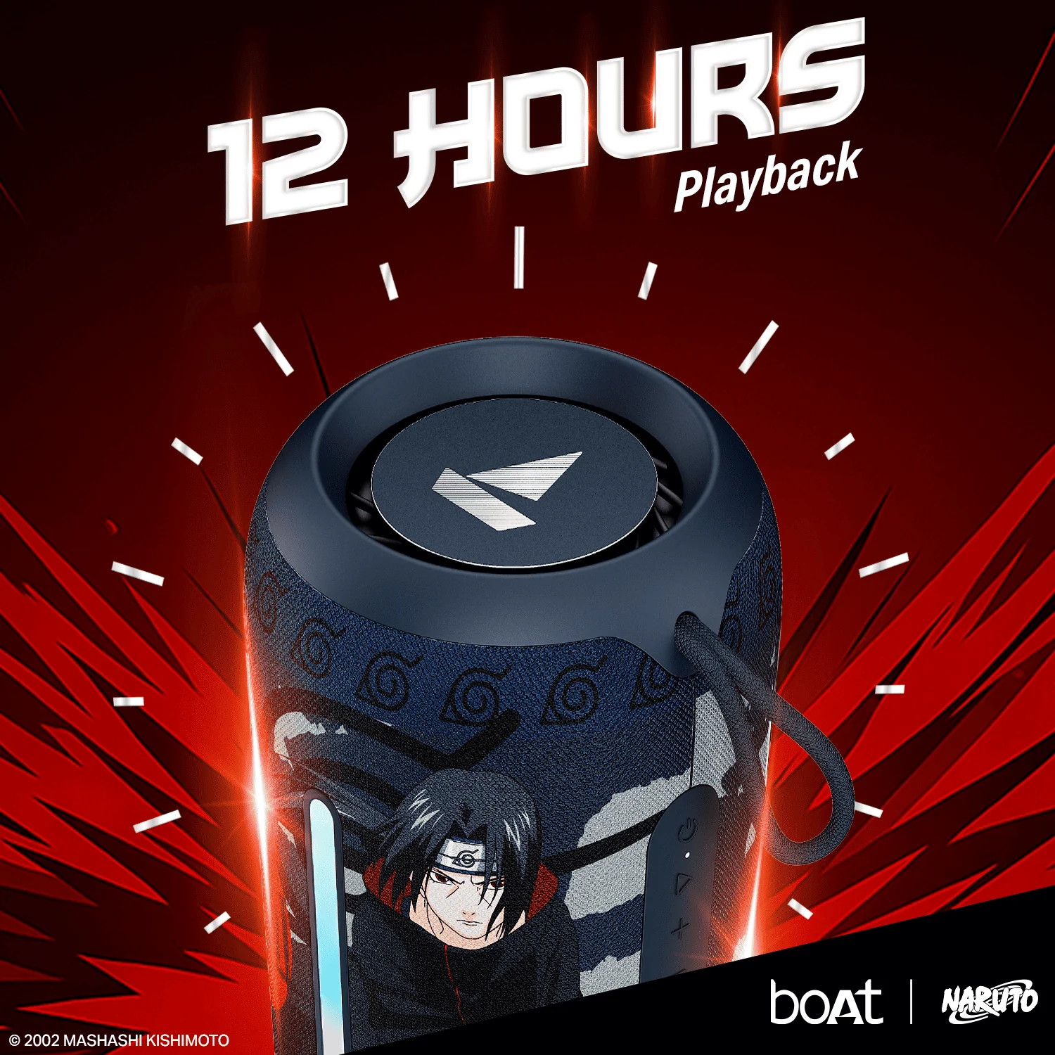 boAt Stone 350 Pro Naruto Edition | Naruto Series - Portable Bluetooth Speaker with 14W boAt Signature Sound, 12 Hours Playback, RGB LED - Image 6