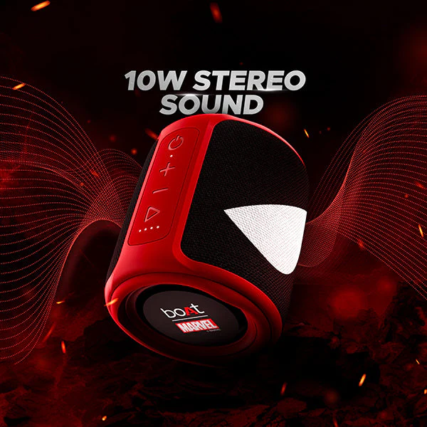 boAt Stone 352 Deadpool Edition | Portable Speaker with 10W RMS Stereo Sound, 12 Hours Playback, TWS Technology, 2200mAh battery - Image 3