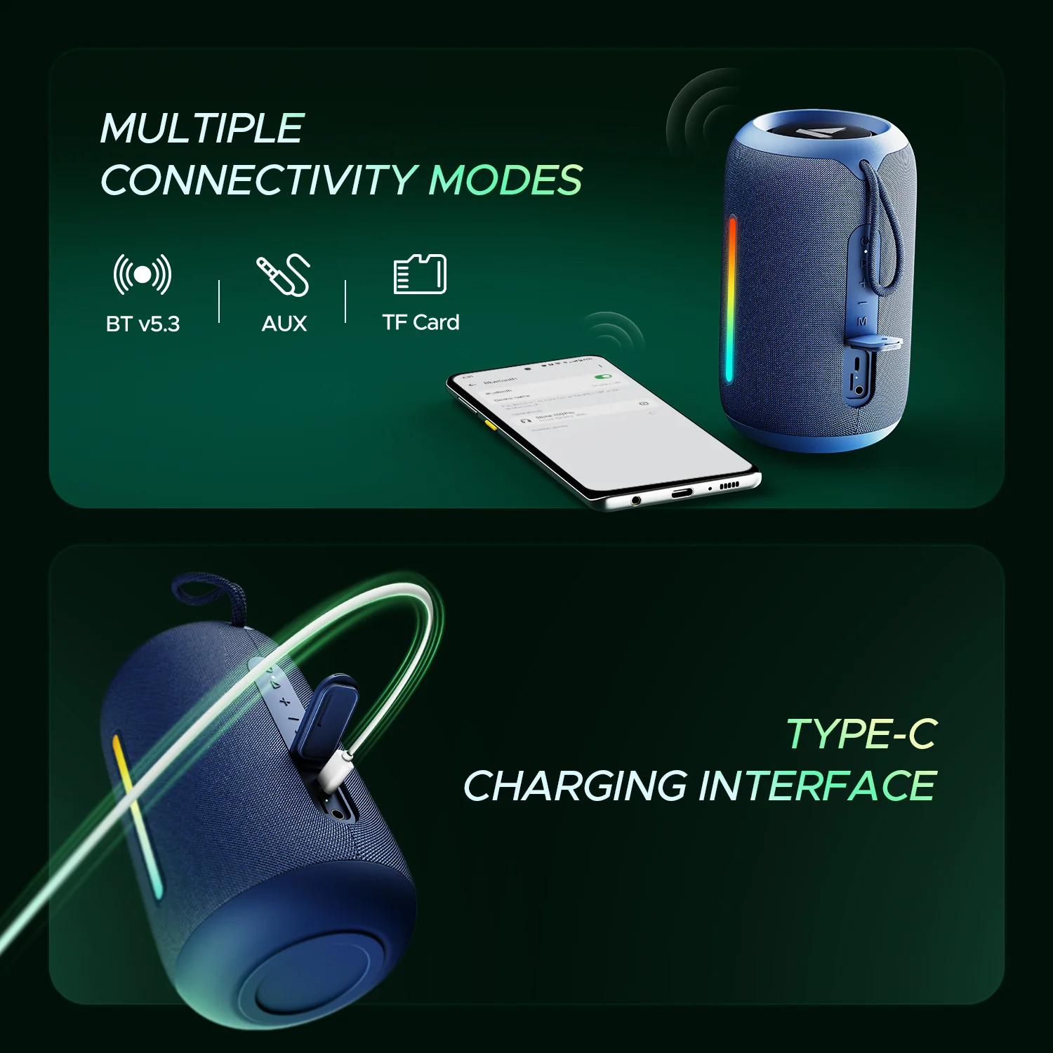 boAt Stone 350 Pro | Portable Bluetooth Speaker with 14W boAt Signature Sound, 12 Hours Playback, RGB LED - Image 13