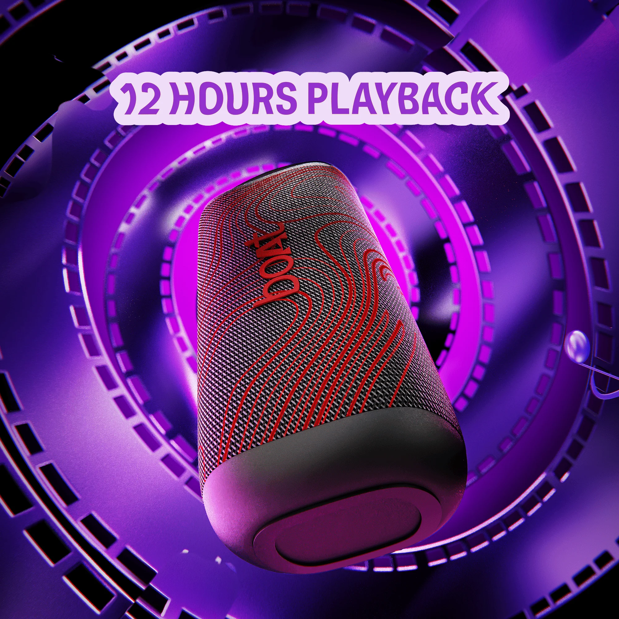 boAt Stone Arc | Portable Bluetooth Speaker with 20W Sound, 12H Playback & RGB LEDs - Image 4