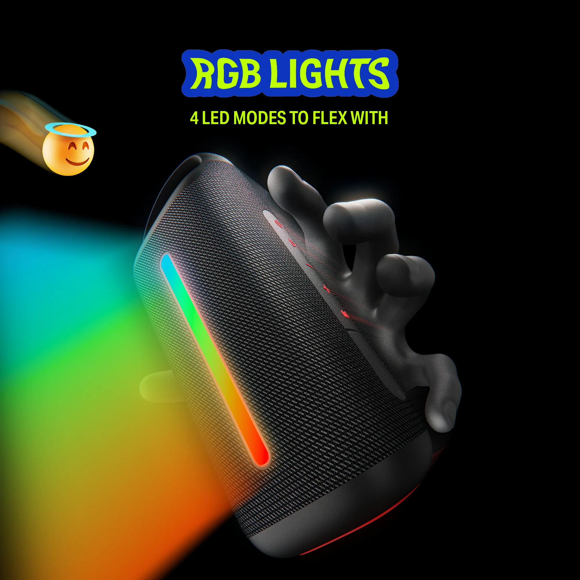 boAt Stone Arc Pro Plus | Portable Bluetooth Speaker with 45W Sound, 12H Playback & RGB LEDs - Image 10