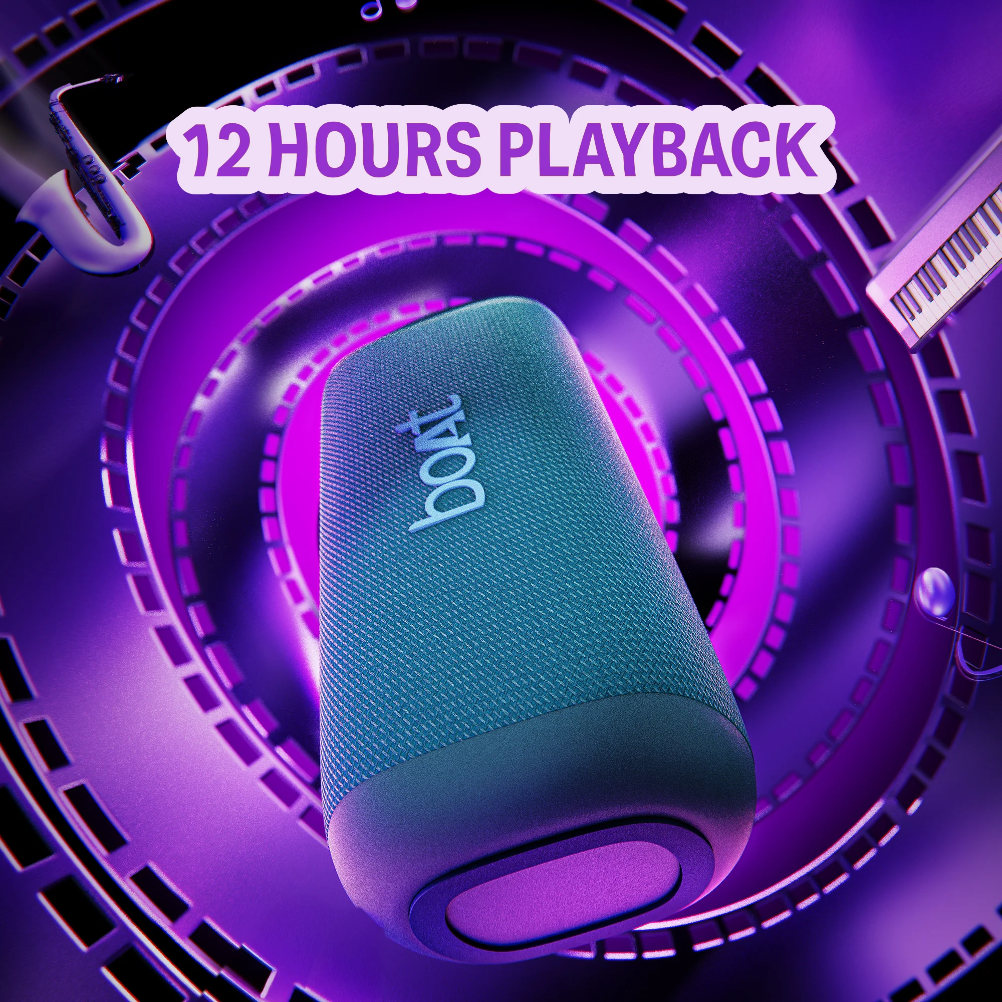 boAt Stone Arc Pro Plus | Portable Bluetooth Speaker with 45W Sound, 12H Playback & RGB LEDs - Image 5