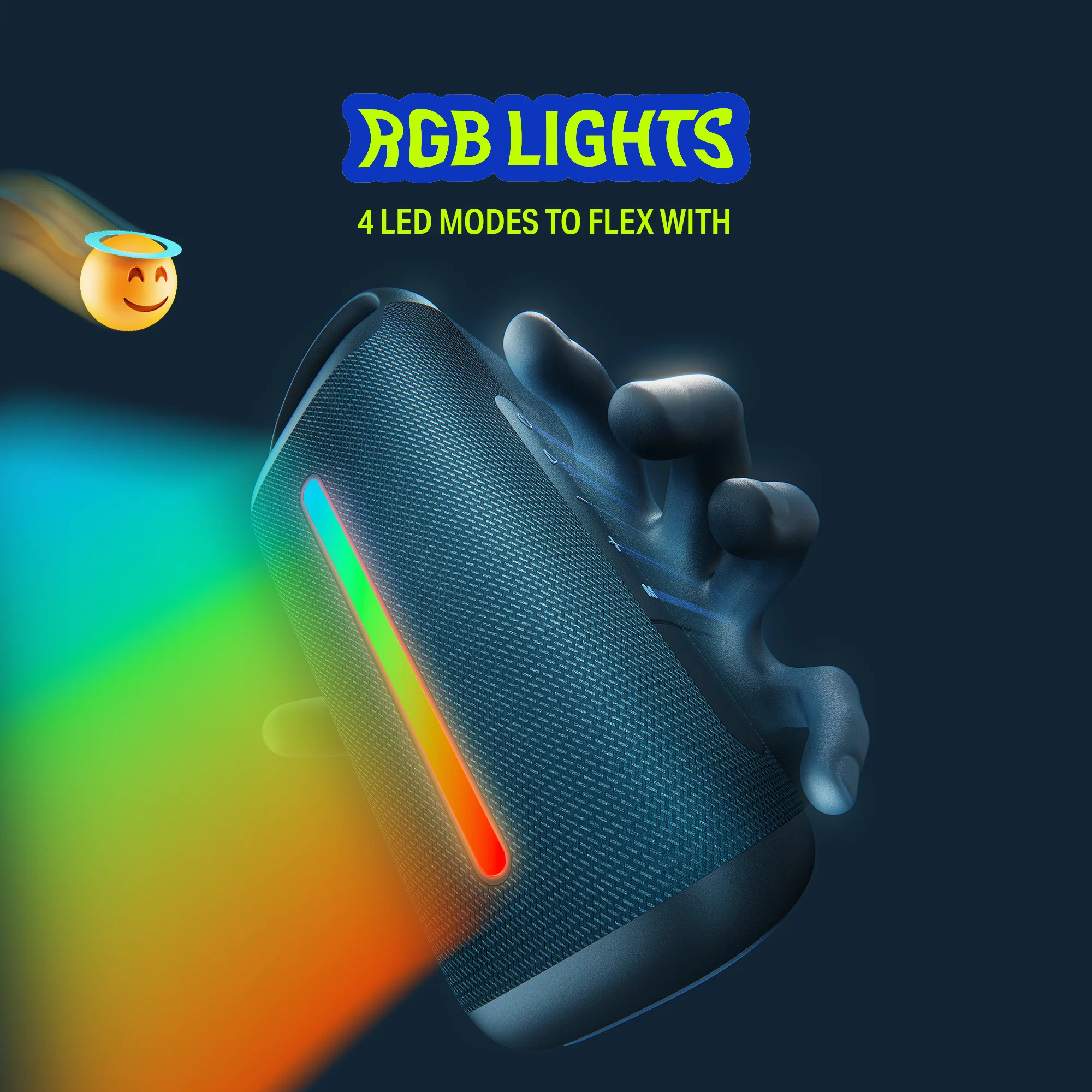 boAt Stone Arc Pro Plus | Portable Bluetooth Speaker with 45W Sound, 12H Playback & RGB LEDs - Image 7