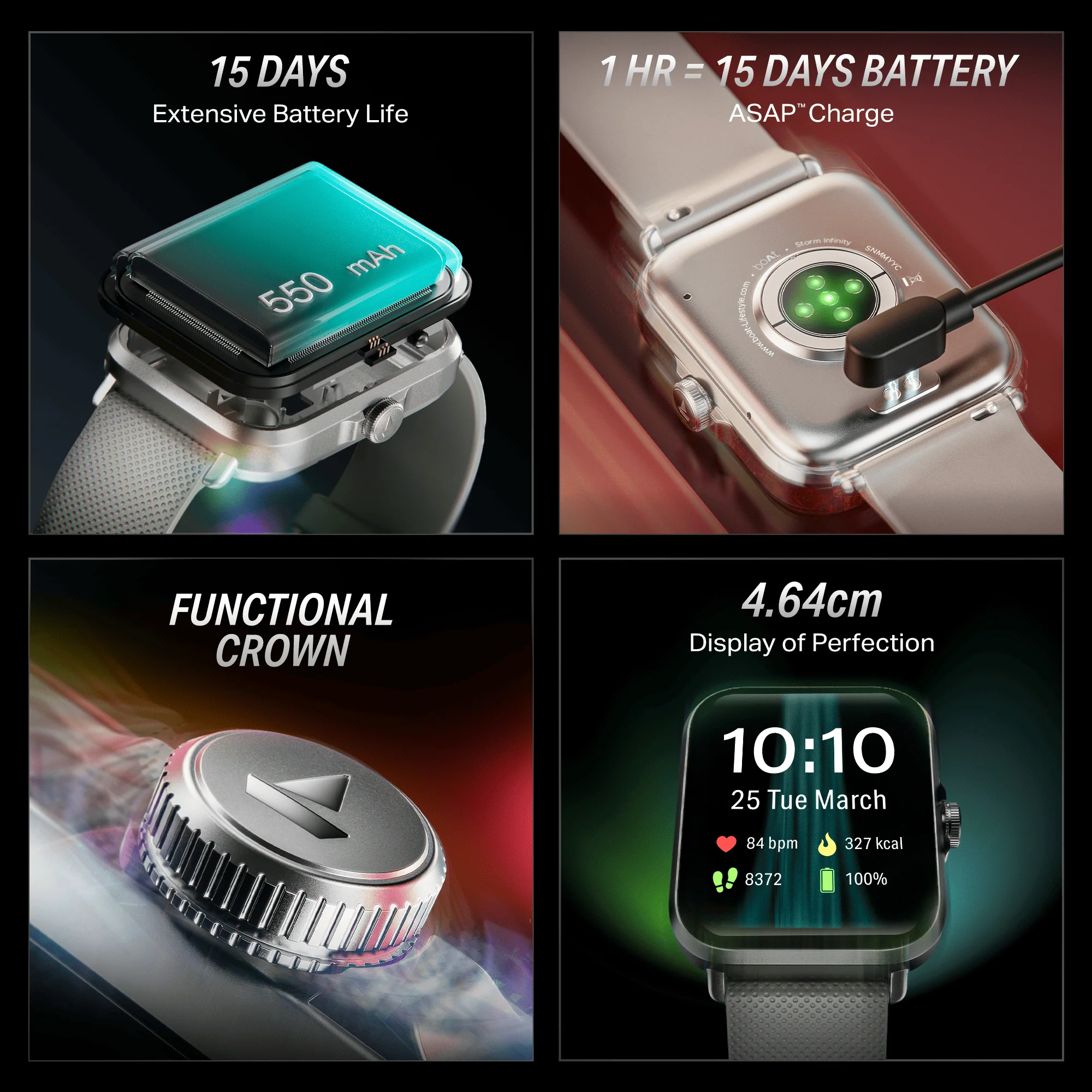 boAt Storm Infinity | Smartwatch with 1.83" HD Display, ASAP Charge, 15-Day Battery Life, Functional Crown, BT v5.4 - Image 38
