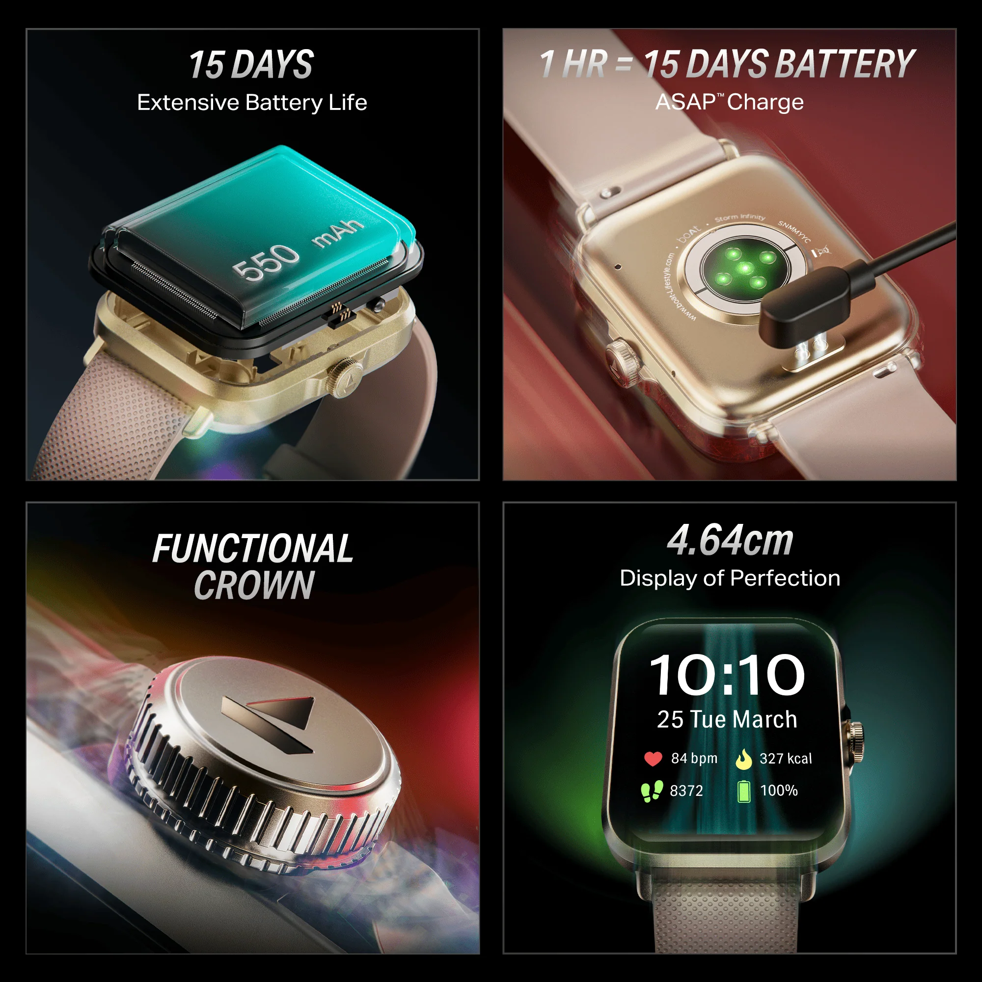 boAt Storm Infinity | Smartwatch with 1.83" HD Display, ASAP Charge, 15-Day Battery Life, Functional Crown, BT v5.4 - Image 46