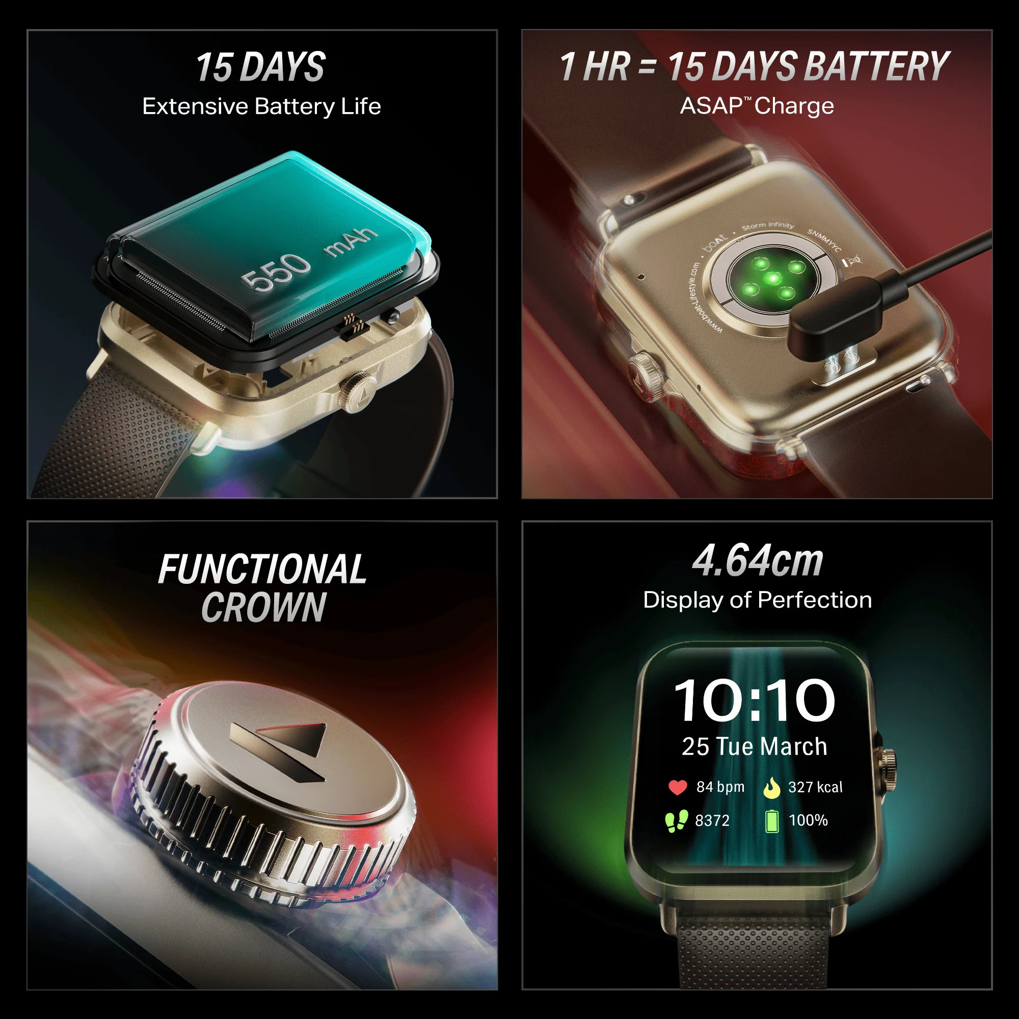 boAt Storm Infinity | Smartwatch with 1.83" HD Display, ASAP Charge, 15-Day Battery Life, Functional Crown, BT v5.4 - Image 56