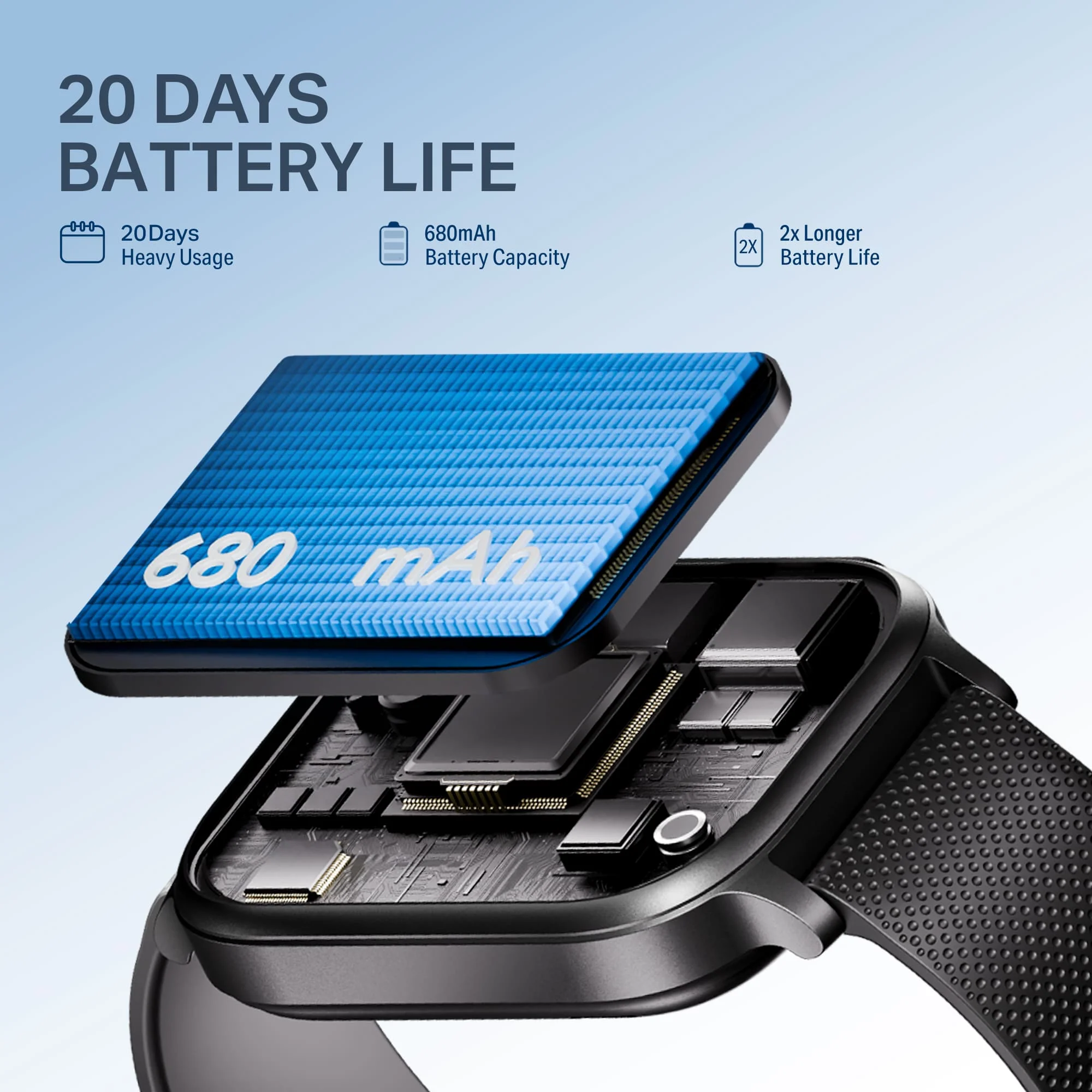 boAt Storm Infinity Max | Smartwatch with 2.01" HD Display, 20-Day Battery Life, BT Calling, IP68, and Functional Crown - Image 6