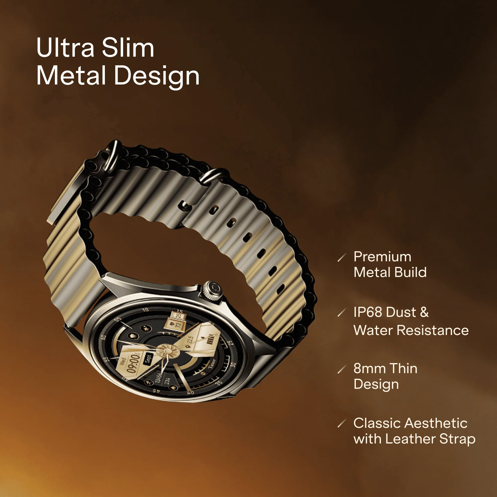 boAt Ultima Aeris | 1.43" AMOLED Smartwatch with 1000 Nits Brightness and Metal Design - Image 11