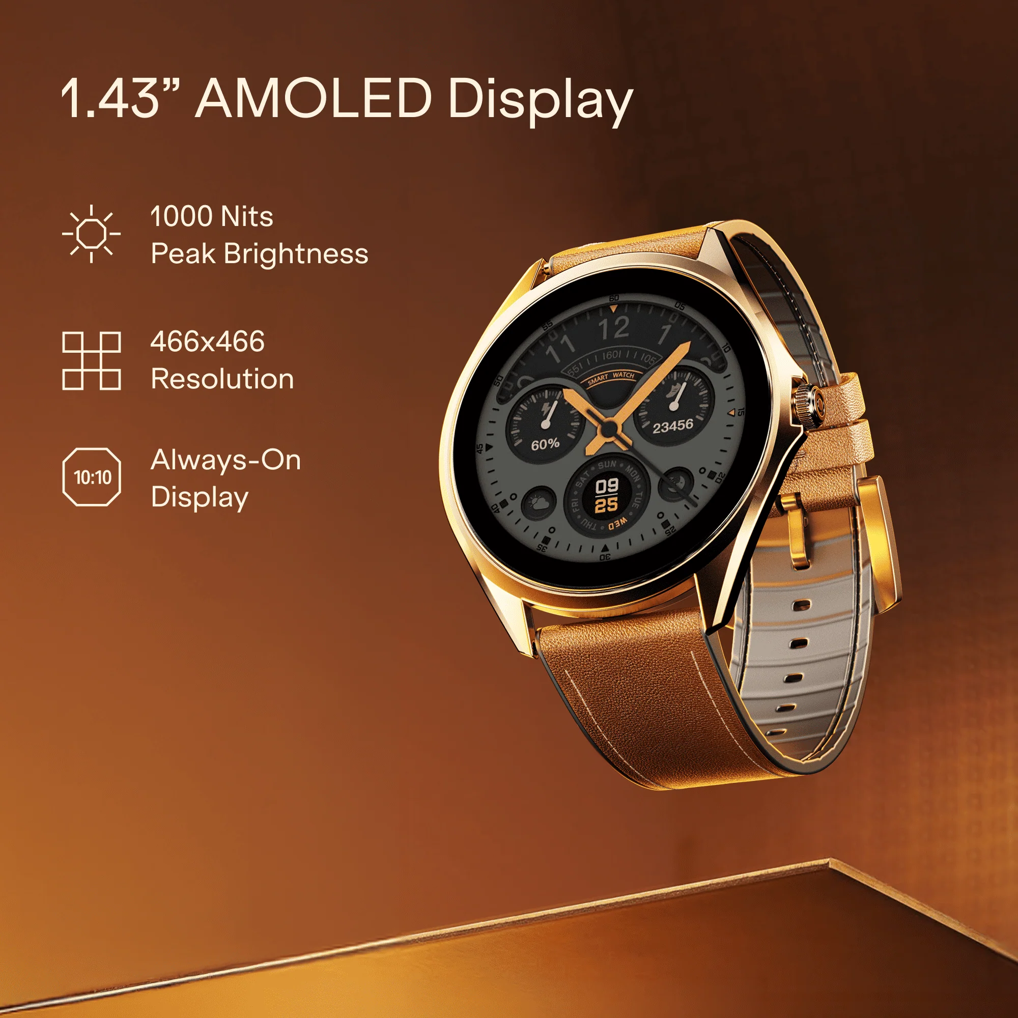 boAt Ultima Aeris | 1.43" AMOLED Smartwatch with 1000 Nits Brightness and Metal Design - Image 4