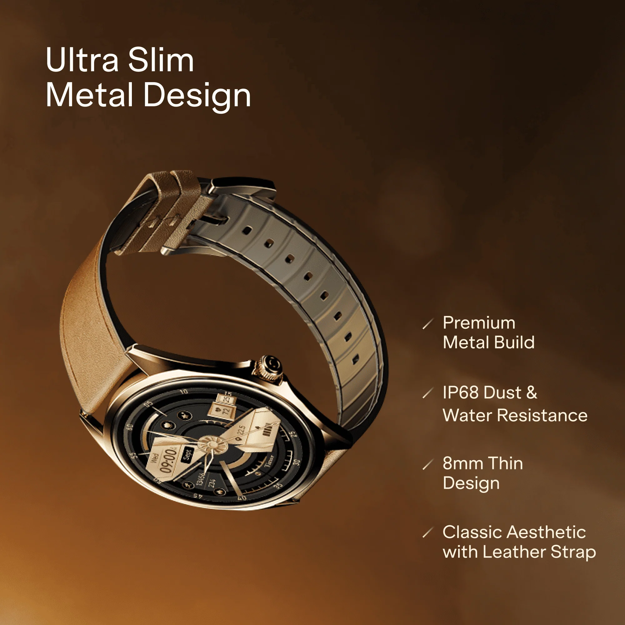 boAt Ultima Aeris | 1.43" AMOLED Smartwatch with 1000 Nits Brightness and Metal Design - Image 5