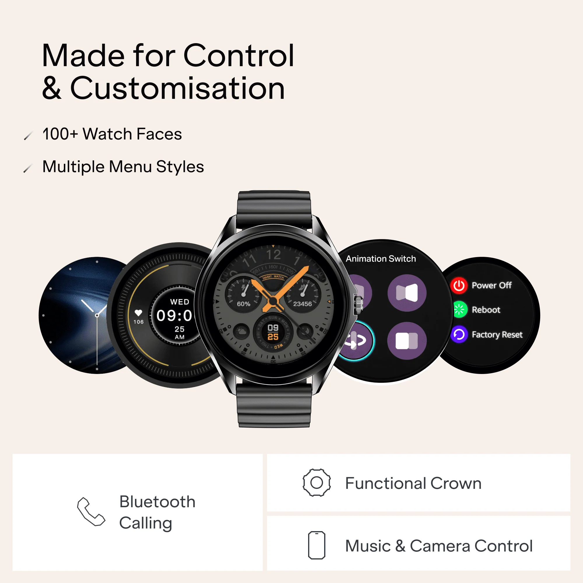 boAt Ultima Aeris | 1.43" AMOLED Smartwatch with 1000 Nits Brightness and Metal Design - Image 9