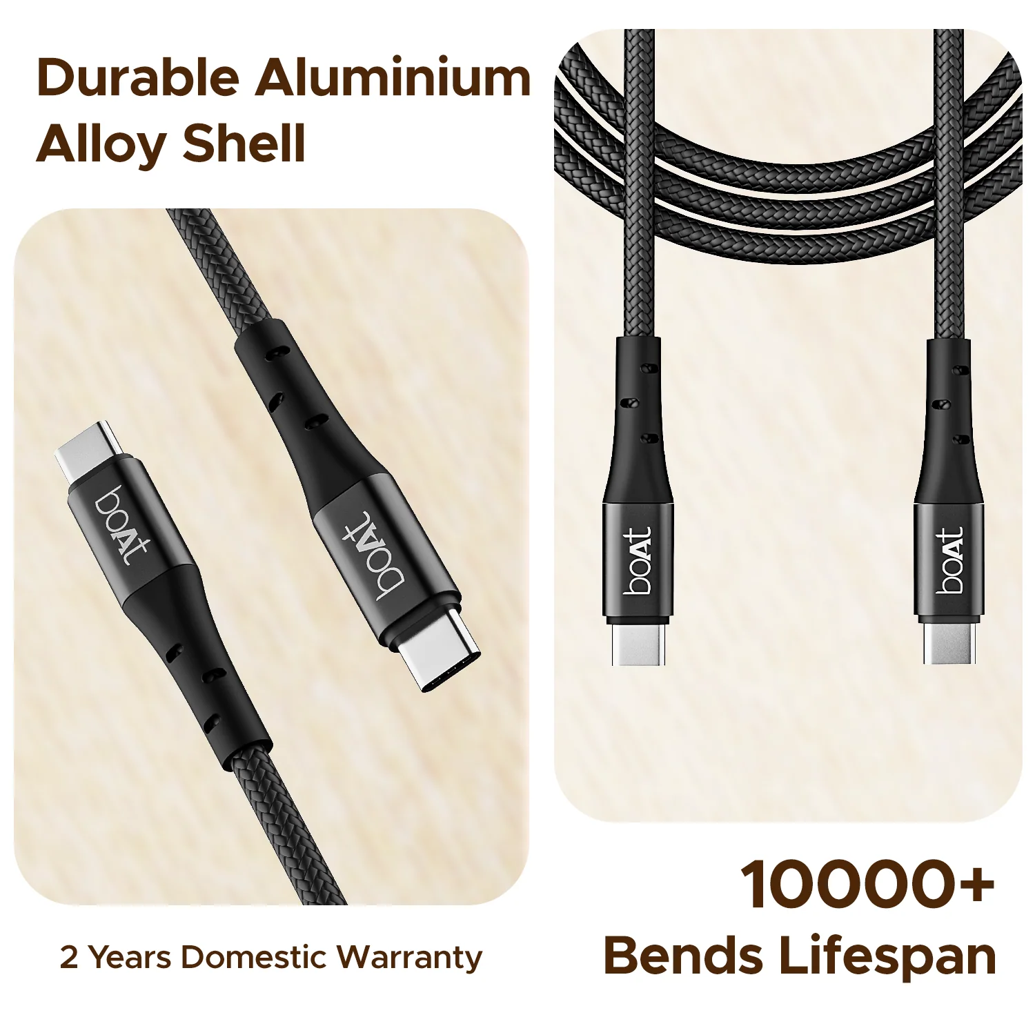 boAt C300 Fast Charging Cable | Charging Cable with 480 Mbps Data Transfer, 1.5m Cable Length, 10,000+ Bend Lifespan - Image 10