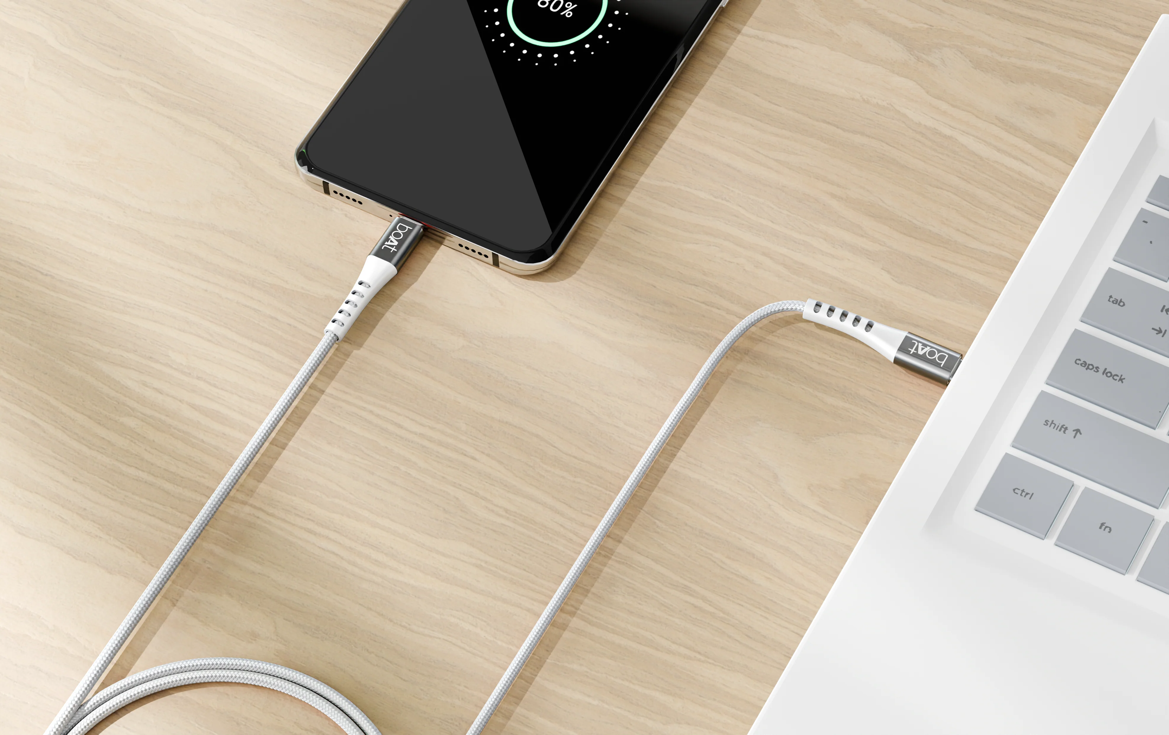 boAt C600 Fast Charging Cable | Charging Cable with 1.5m Cable, Nylon Braided Cable, 100 PD Fast Charging, USB 3.2 Gen 2 - Image 4