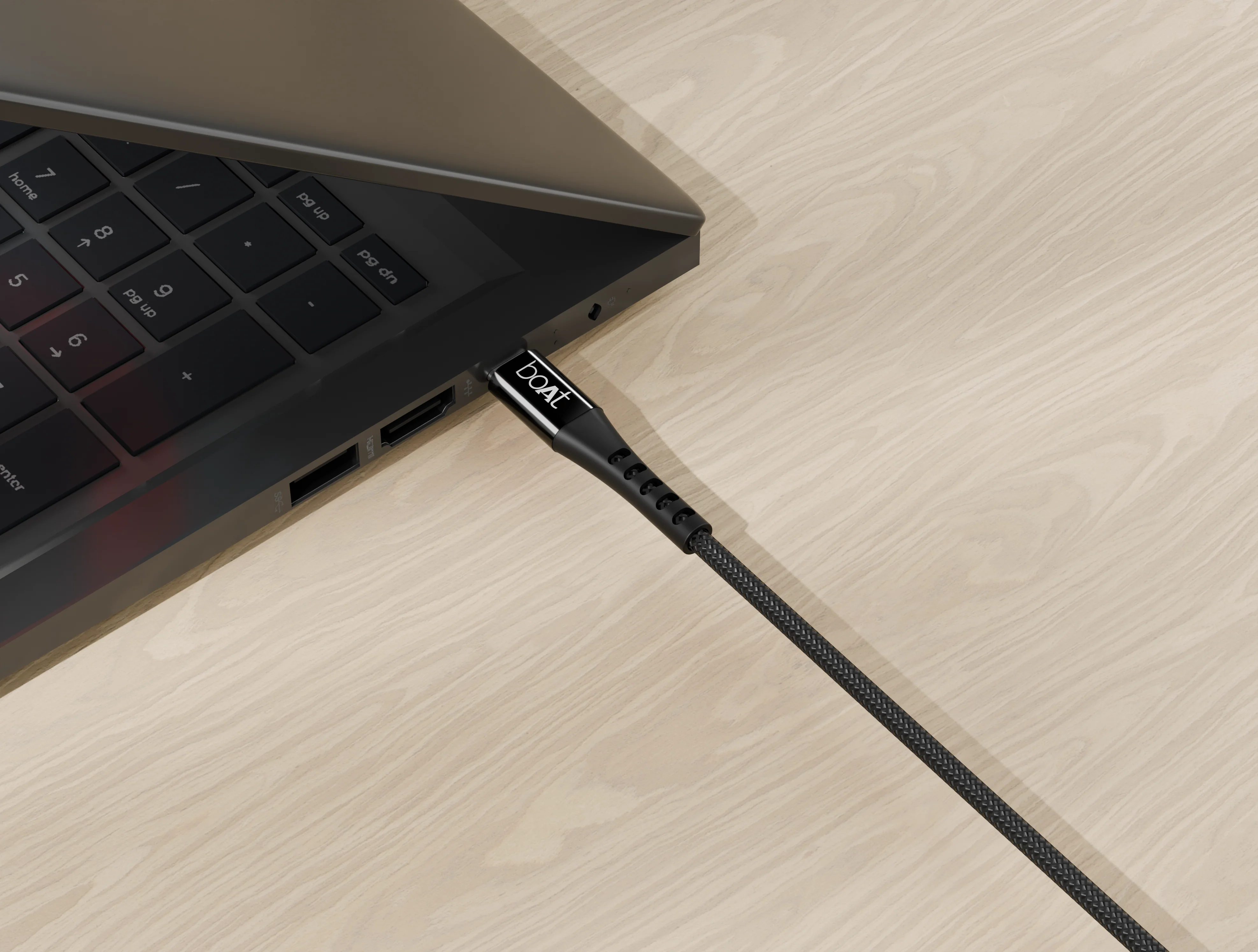 boAt C600 Fast Charging Cable | Charging Cable with 1.5m Cable, Nylon Braided Cable, 100 PD Fast Charging, USB 3.2 Gen 2 - Image 5
