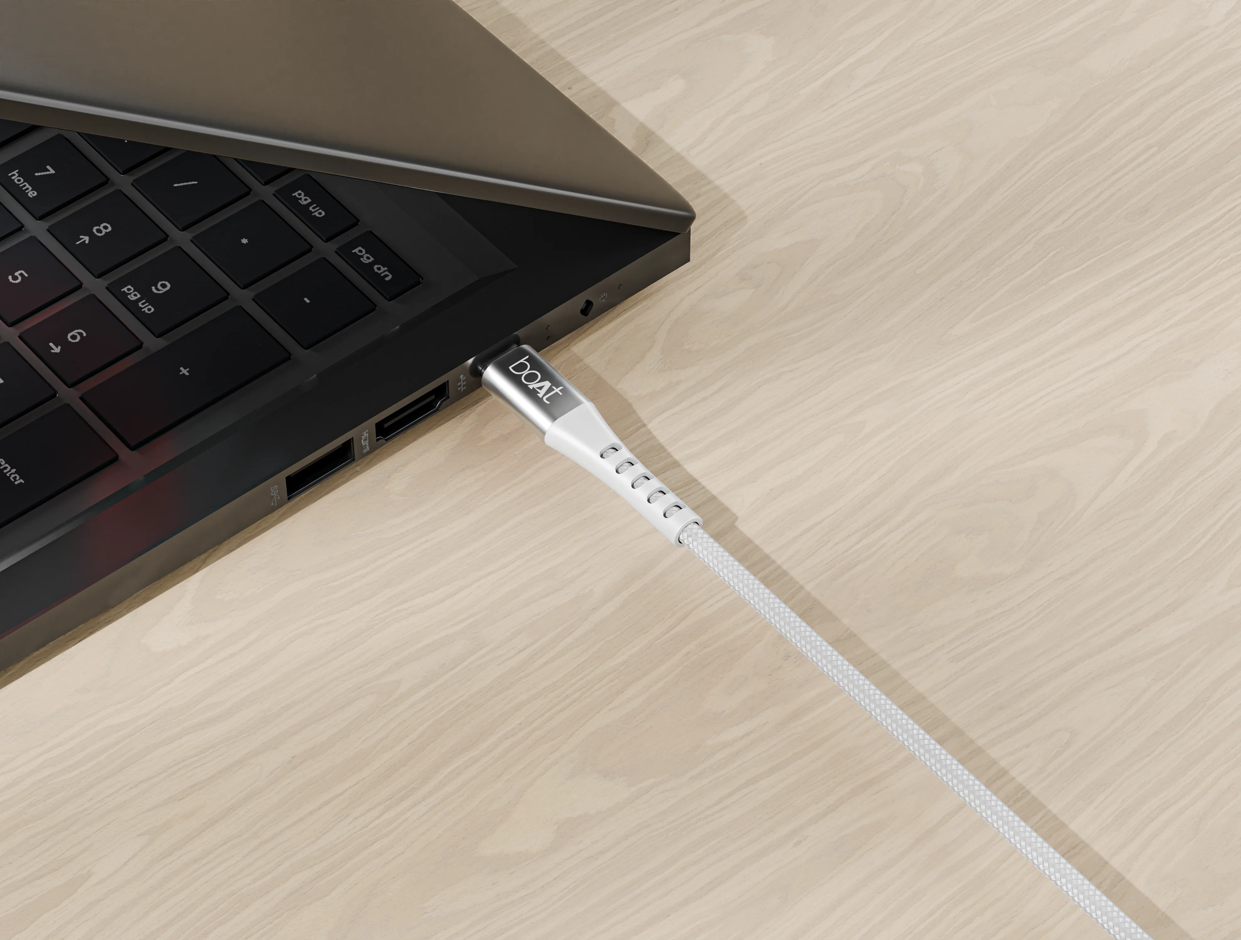 boAt C600 Fast Charging Cable | Charging Cable with 1.5m Cable, Nylon Braided Cable, 100 PD Fast Charging, USB 3.2 Gen 2 - Image 6
