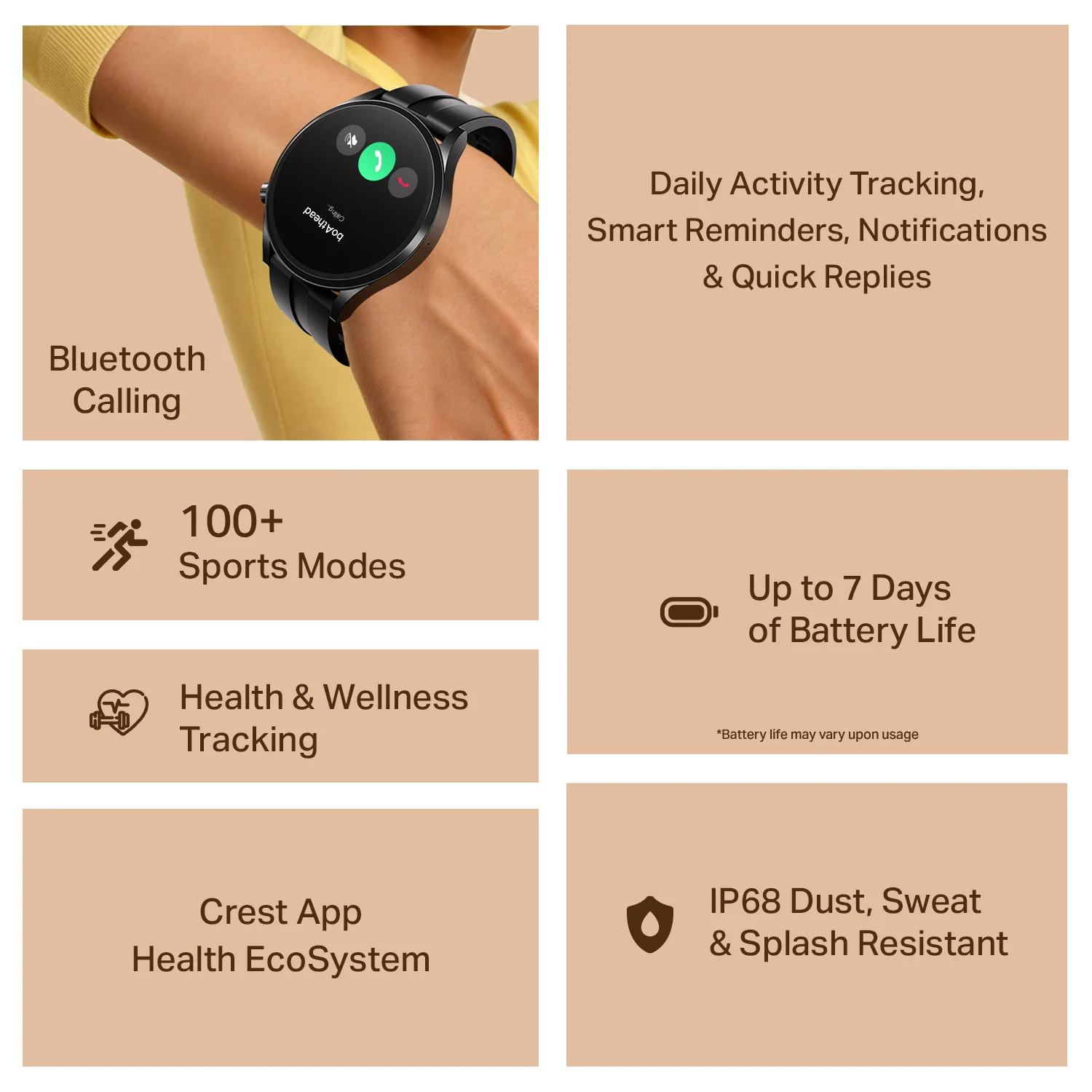 boAt Chrome Horizon | Smartwatch with 1.51" AMOLED Display, Premium Metal Built, VO2 Max, Video Watch Face, Functional Crown - Image 17