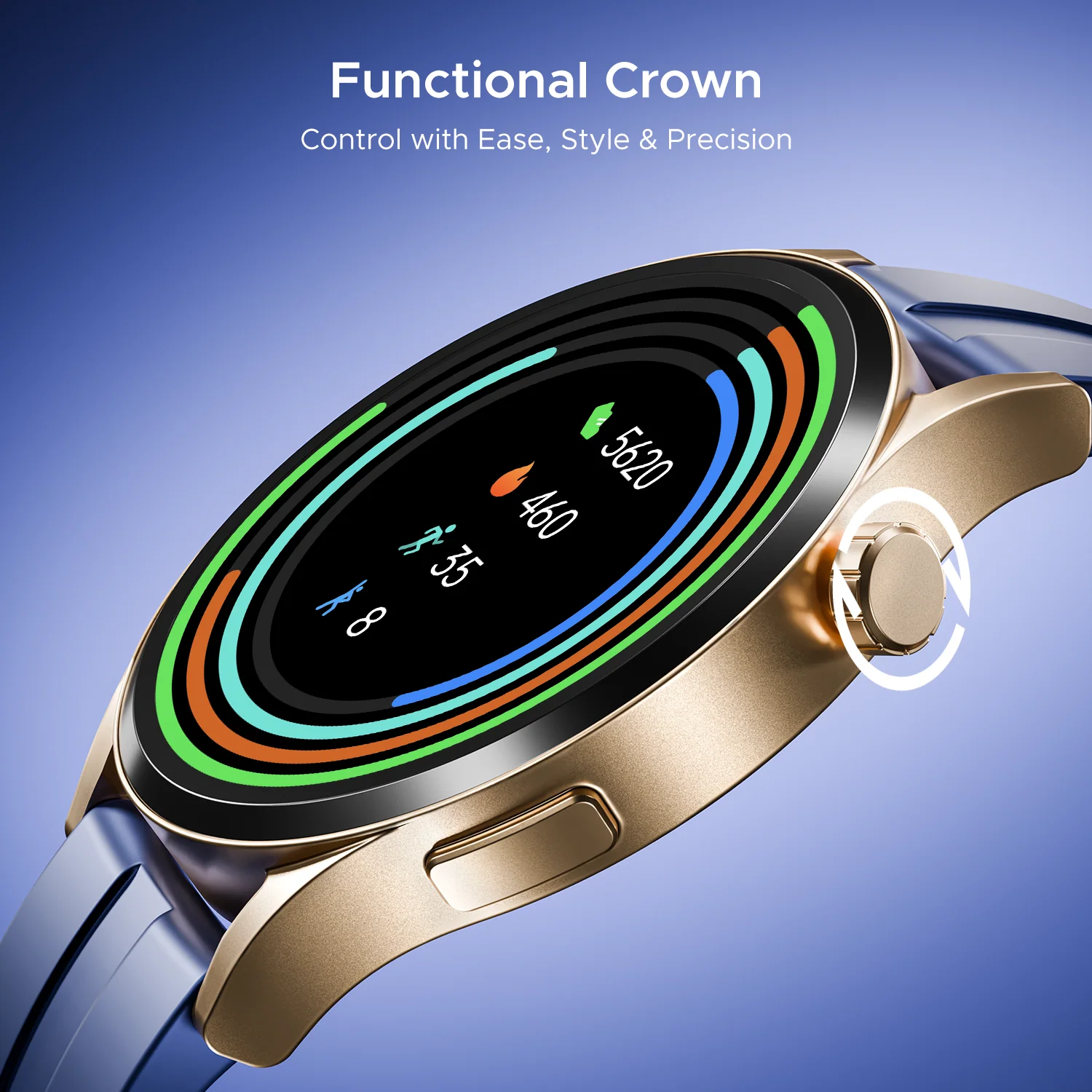 boAt Chrome Horizon | Smartwatch with 1.51" AMOLED Display, Premium Metal Built, VO2 Max, Video Watch Face, Functional Crown - Image 25