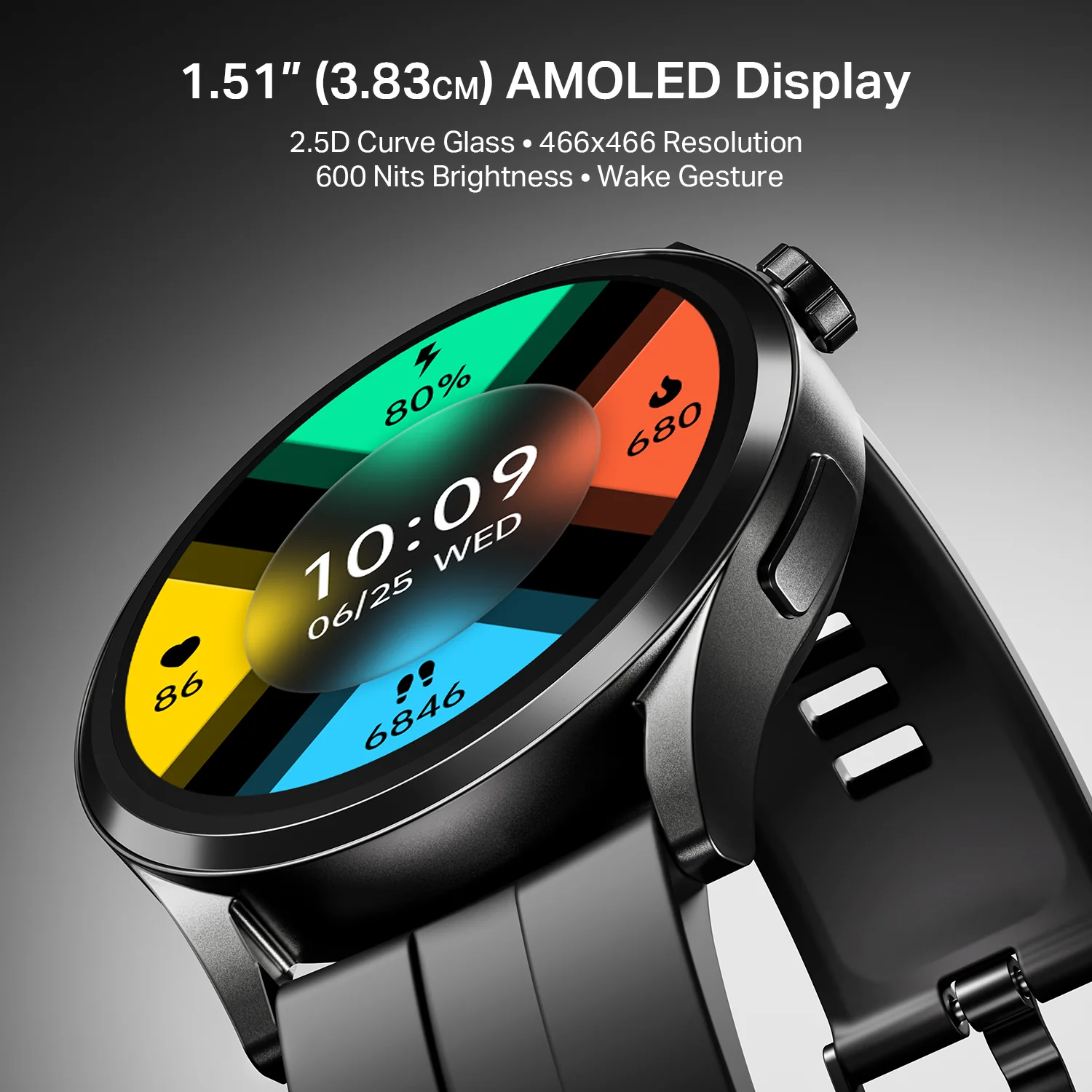 boAt Chrome Horizon | Smartwatch with 1.51" AMOLED Display, Premium Metal Built, VO2 Max, Video Watch Face, Functional Crown - Image 5