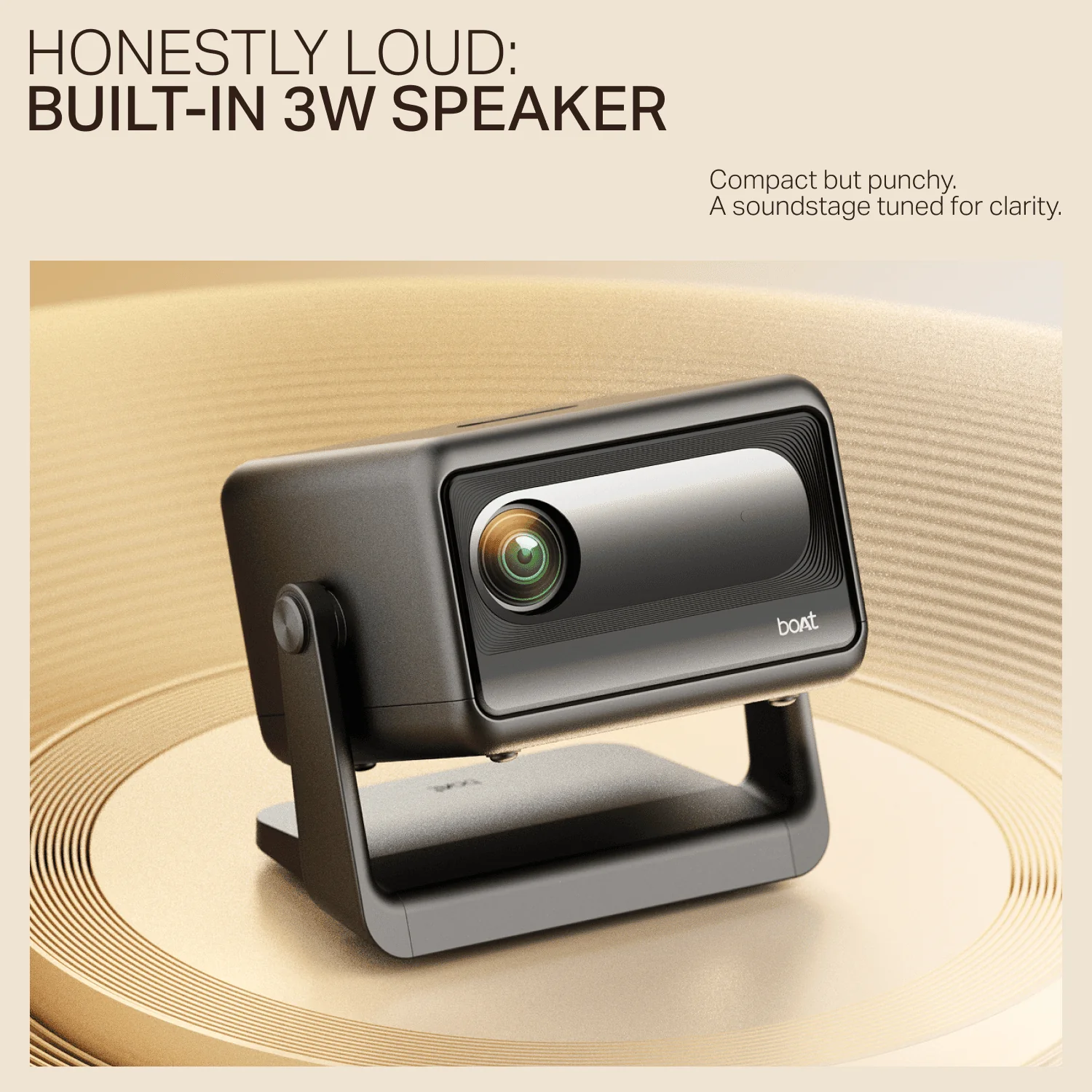 boAt Cinehead E1 | Smart Projector with 1080p Support, Android 13, and Up to 150” Big-Screen Viewing - Image 4