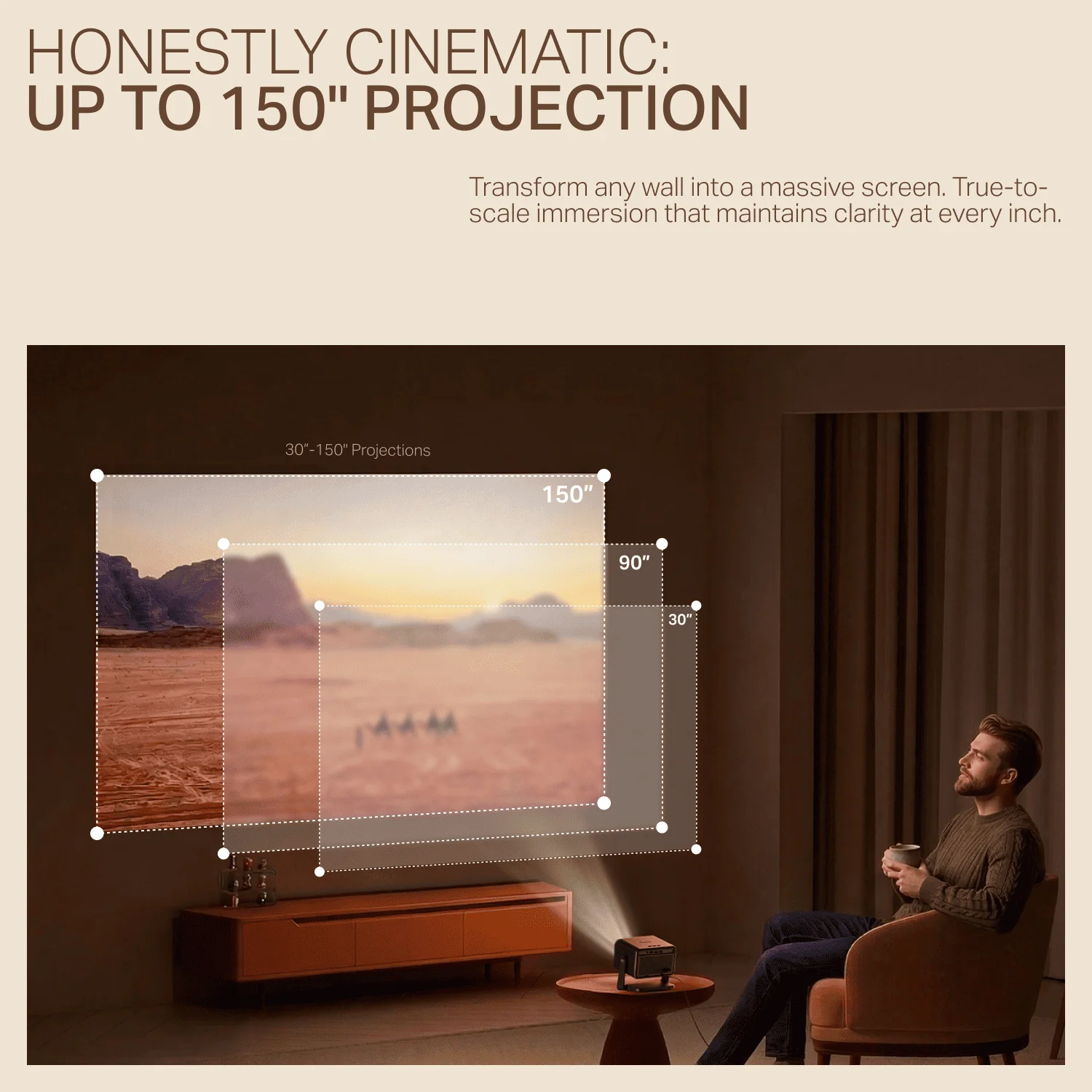 boAt Cinehead E1 | Smart Projector with 1080p Support, Android 13, and Up to 150” Big-Screen Viewing - Image 5