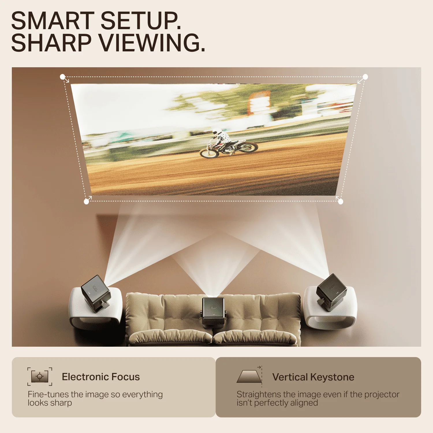boAt Cinehead E1 | Smart Projector with 1080p Support, Android 13, and Up to 150” Big-Screen Viewing - Image 7