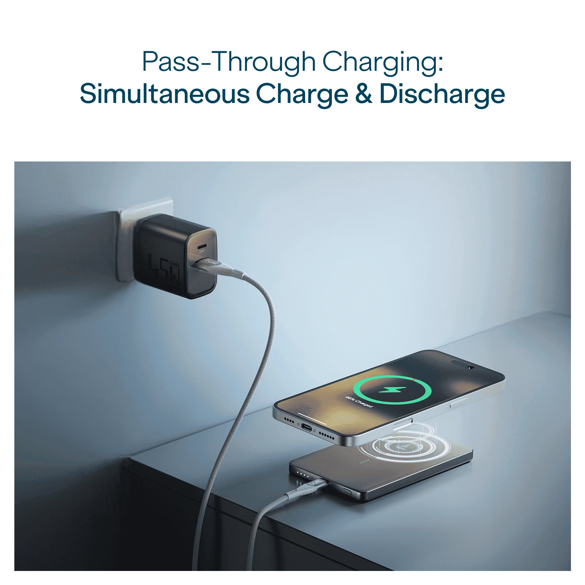 boAt Energyshroom Magnacharge Air | 4800mAh Ultra-Slim Magnetic Wireless Power Bank with 15W Wireless Charging - Image 5