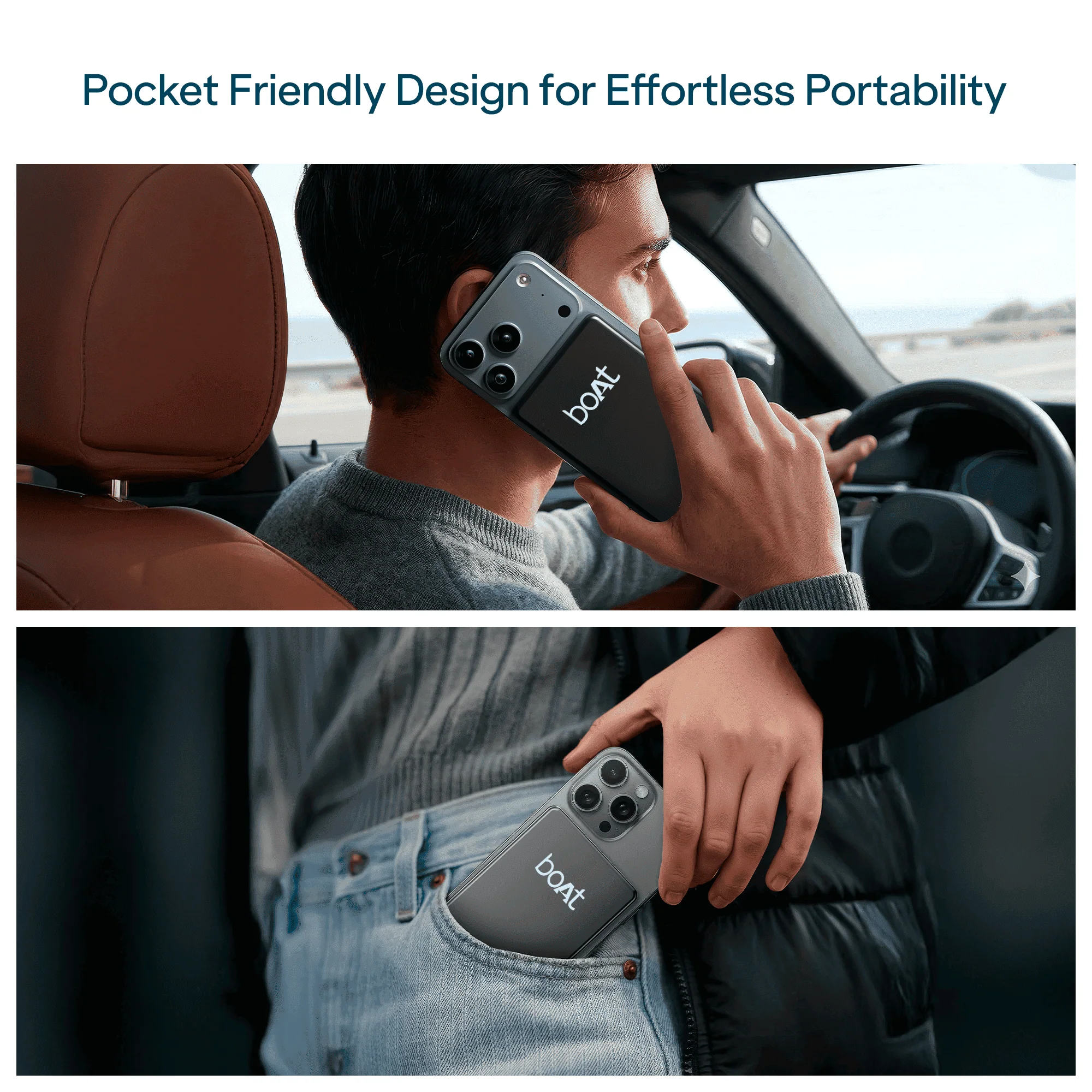 boAt Energyshroom Magnacharge Air | 4800mAh Ultra-Slim Magnetic Wireless Power Bank with 15W Wireless Charging - Image 8