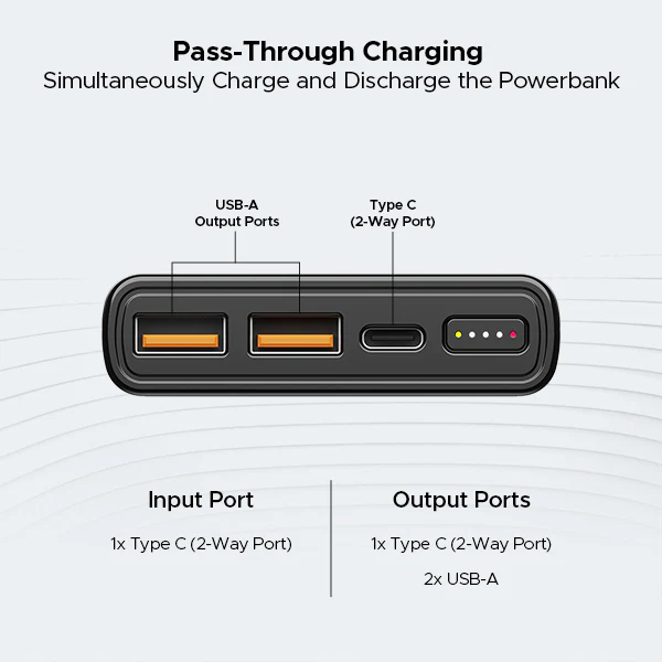 boAt EnergyShroom PB310 Wireless Pro | Powerbank with 15W Wireless Charging, 22.5W Wired Fast Charging, 12 Layer Smart IC Protection - Image 4