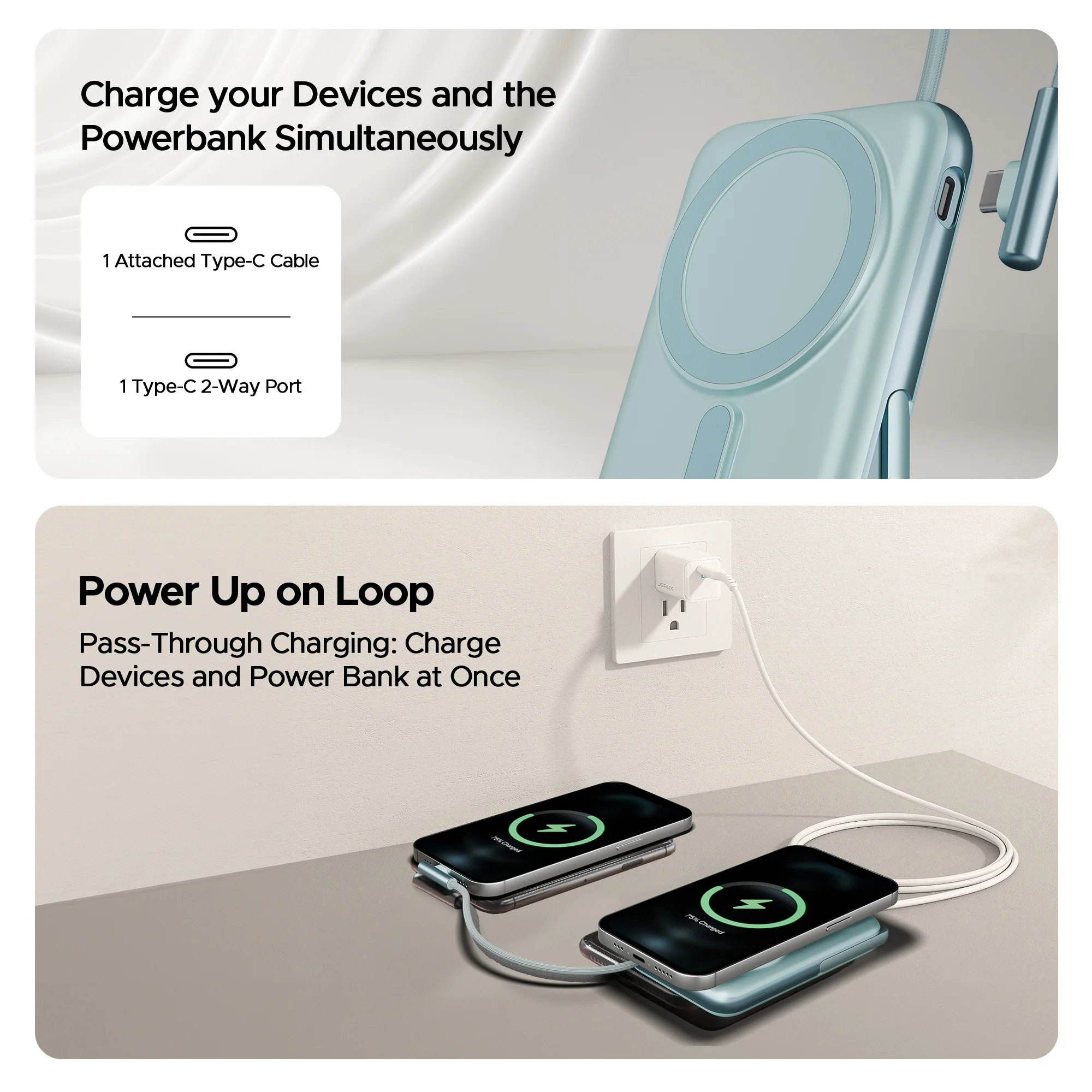 boAt EnergyShroom PB330  Magnacharge | 10000mAh magnetic wireless power bank with 15 W wireless charging, LED battery display, 12 Layer Smart IC Protection - Image 22
