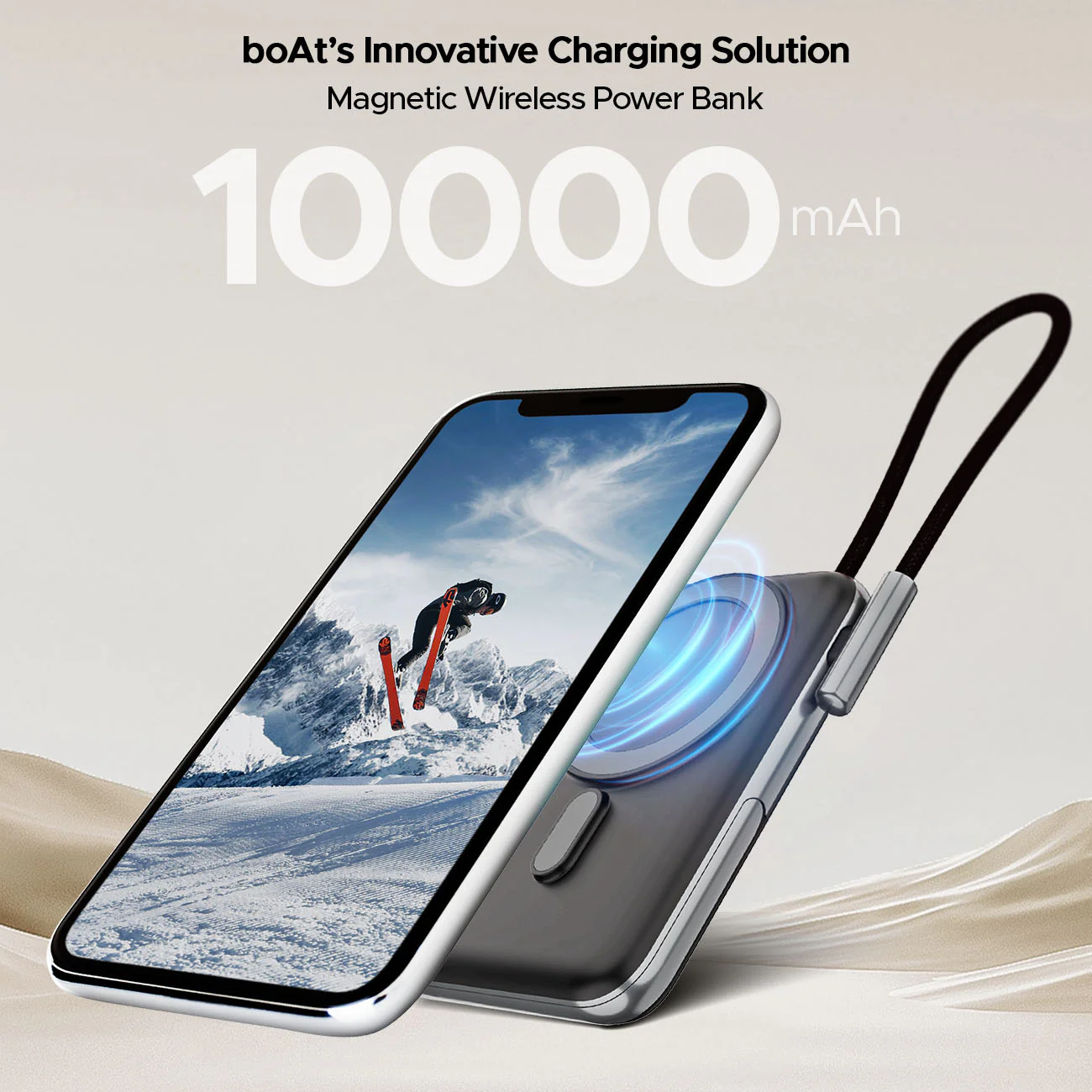 boAt EnergyShroom PB330  Magnacharge | 10000mAh magnetic wireless power bank with 15 W wireless charging, LED battery display, 12 Layer Smart IC Protection - Image 4