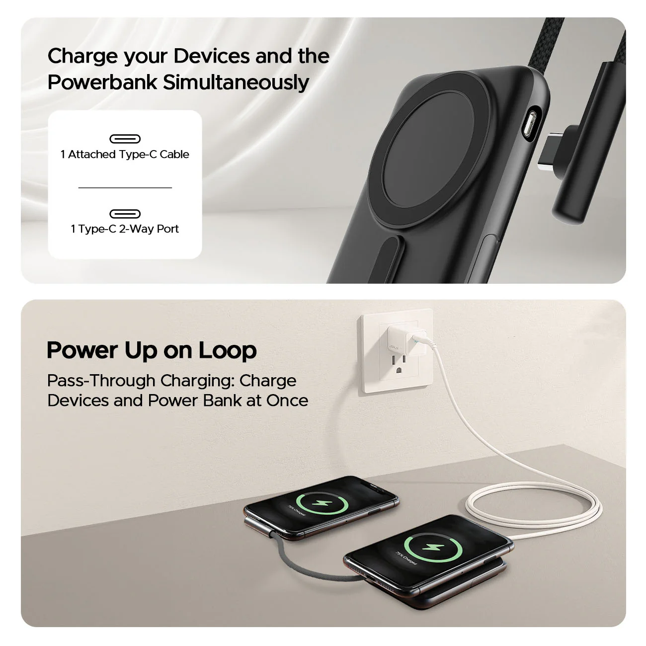 boAt EnergyShroom PB330  Magnacharge | 10000mAh magnetic wireless power bank with 15 W wireless charging, LED battery display, 12 Layer Smart IC Protection - Image 9