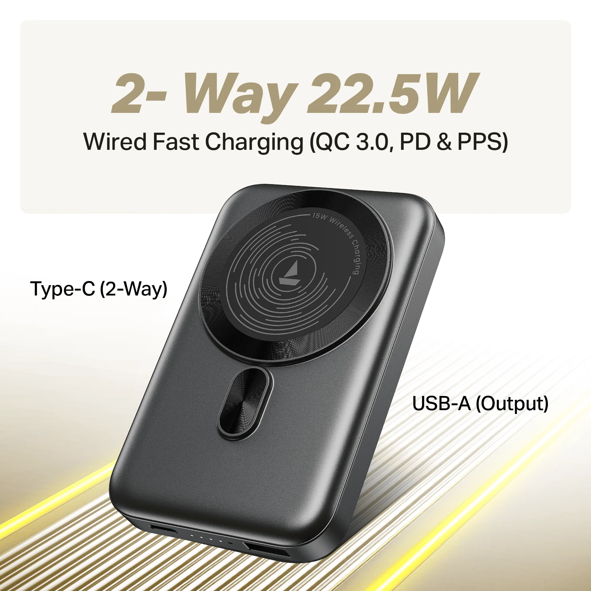 Energyshroom PB331 Magnacharge | Powerbank with 22.5W Fast Charging, 10,000mAh, 15W Magnetic Wireless Charging, 12-Layer Smart IC Protection, 3 Output Ports - Image 6