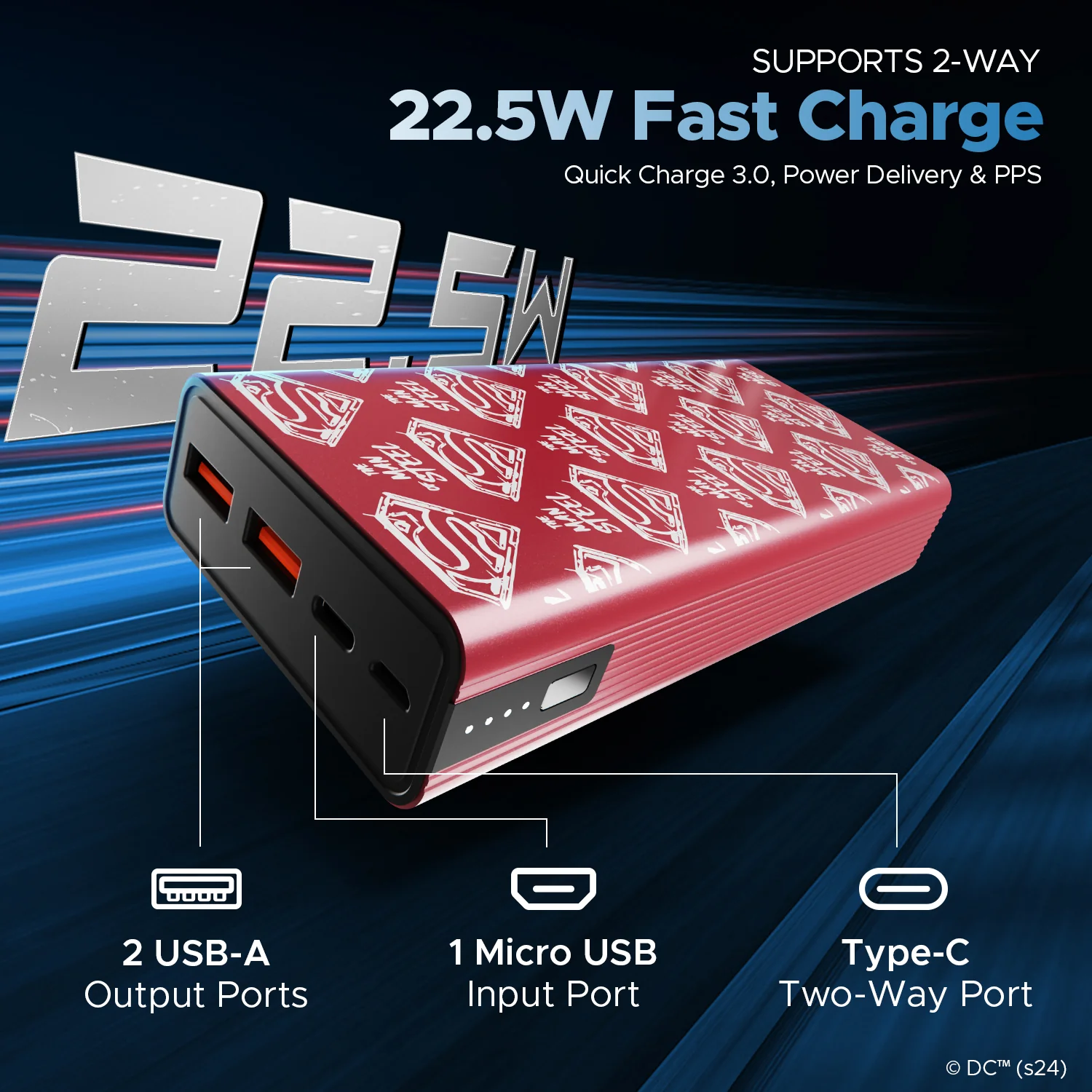 boAt Energyshroom PB400 DC Edition | Powerbank with 22.5W Wired Fast Charging, 12 Layer Smart IC Protection, 20000W mAh Battery - Image 9