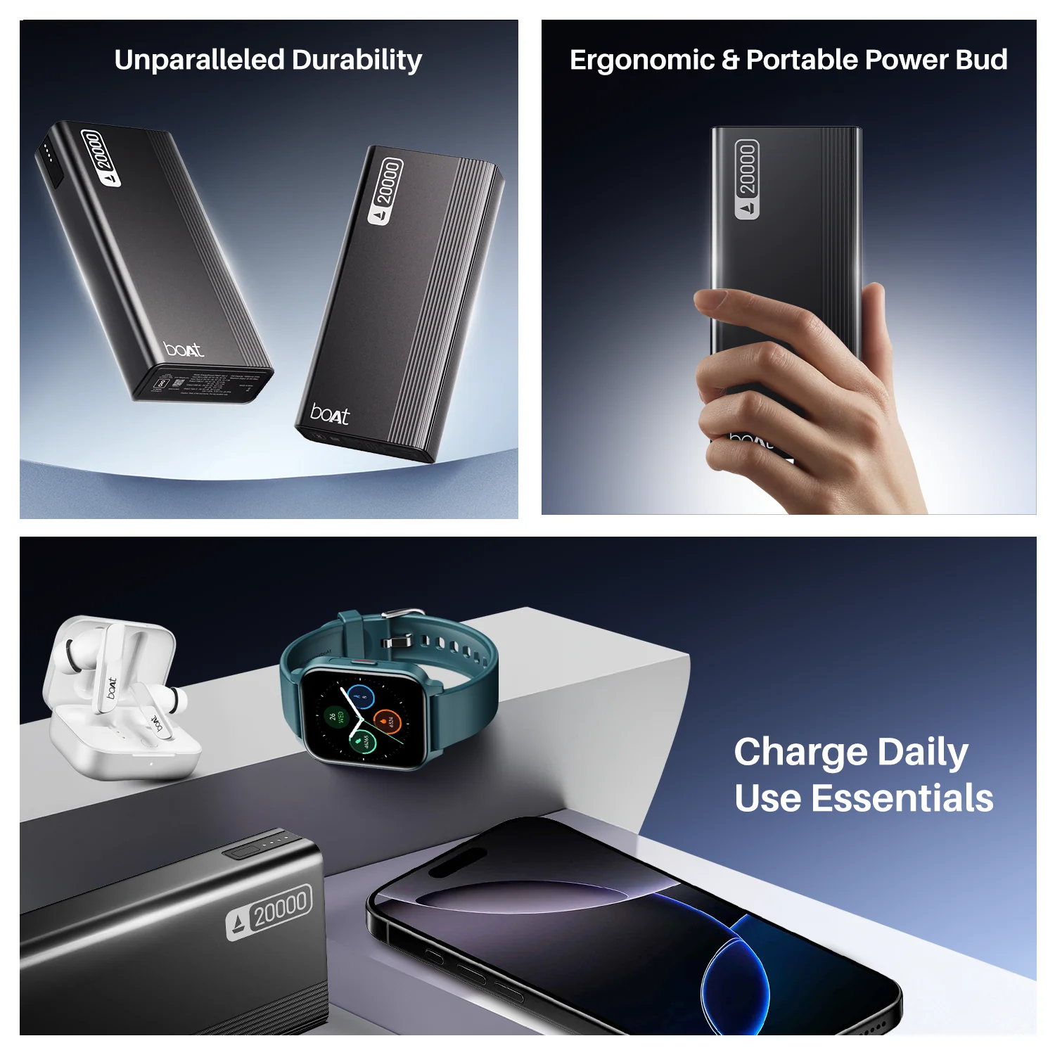Energyshroom PB401 | Powerbank with 20000mAh Lithium Polymer Battery, Multiple Ports for Simultaneous Charging - Image 12