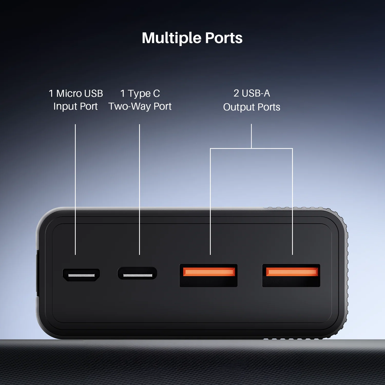 Energyshroom PB401 | Powerbank with 20000mAh Lithium Polymer Battery, Multiple Ports for Simultaneous Charging - Image 6