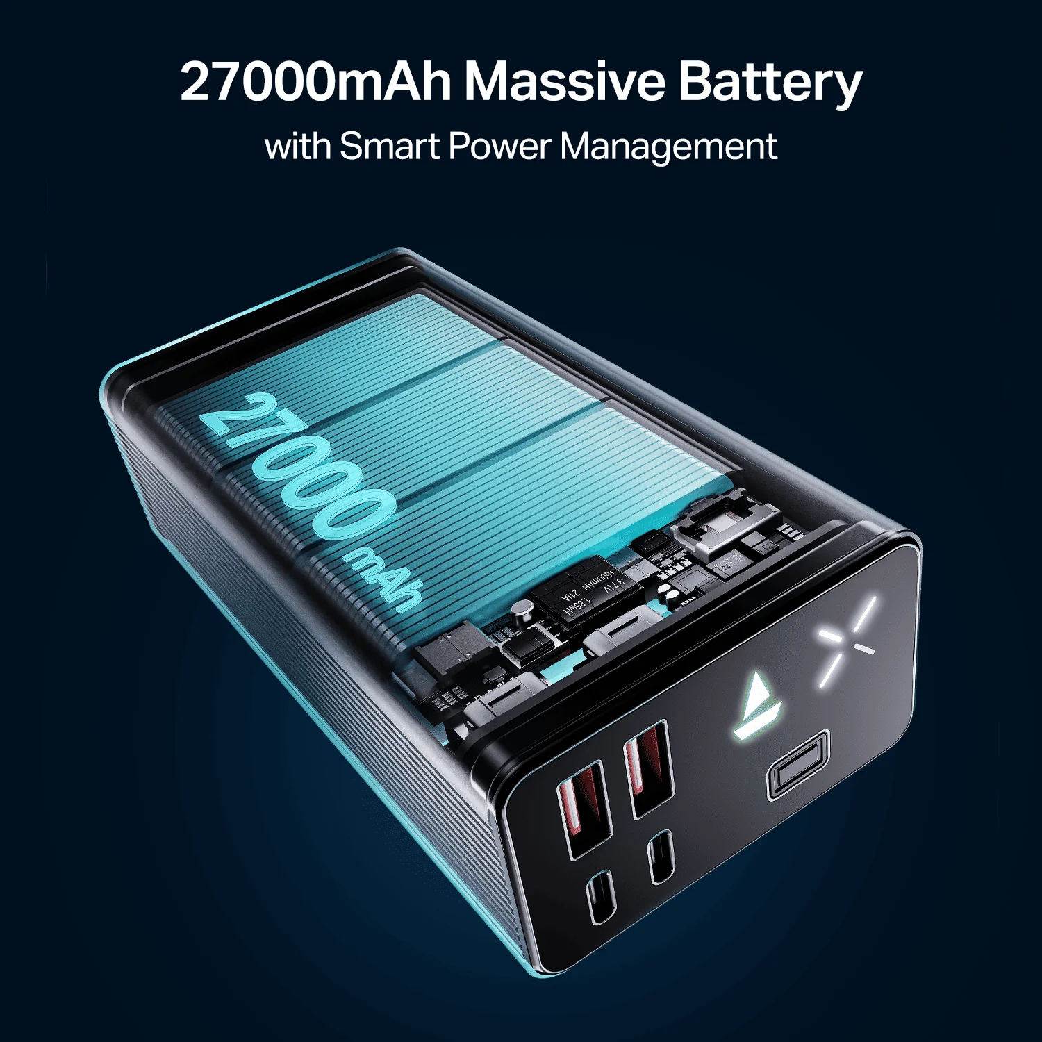 Energyshroom PB600 | Powerbank with 22.5W Fast Charging, 27000mAh, 12-Layer Protection, 4 Output Ports - Image 11