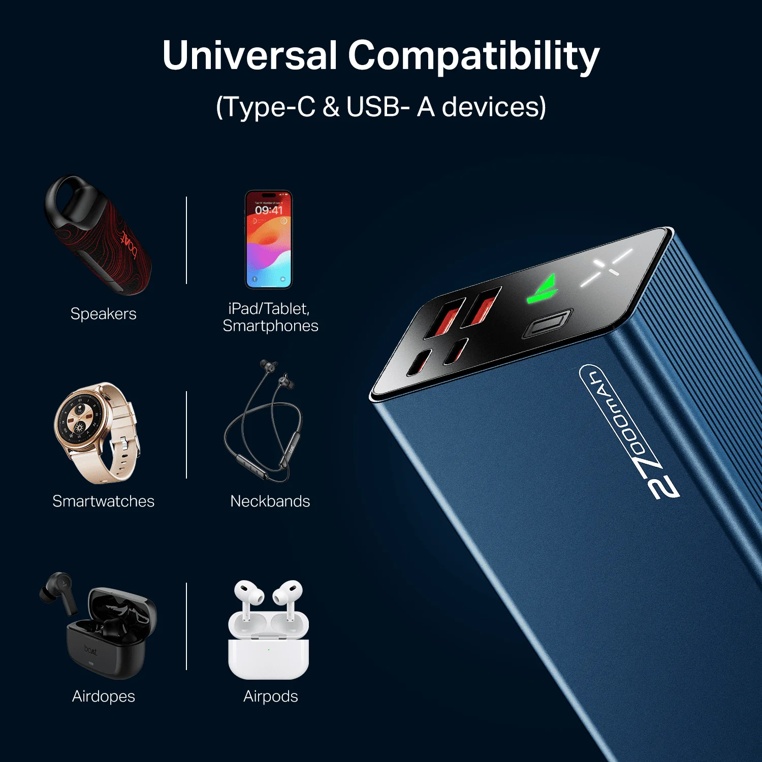 Energyshroom PB600 | Powerbank with 22.5W Fast Charging, 27000mAh, 12-Layer Protection, 4 Output Ports - Image 18