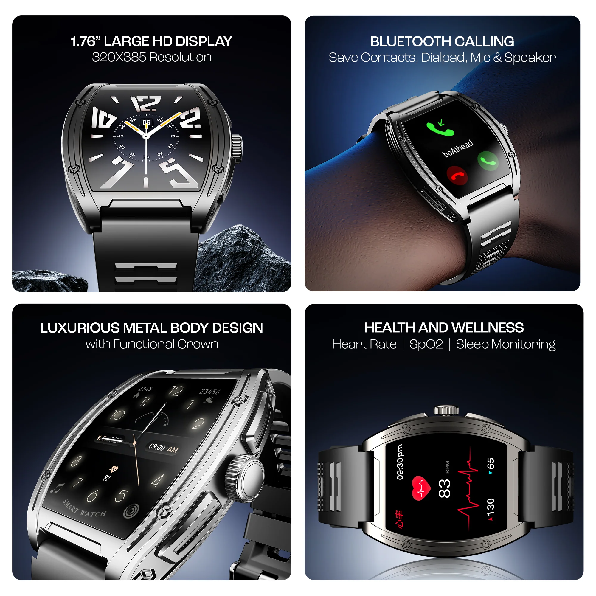 boAt Enigma Ascend | Smartwatch with 1.75" HD Display, Functional Crown, Luxurious Metal Body, 100+ Sports Modes - Image 12