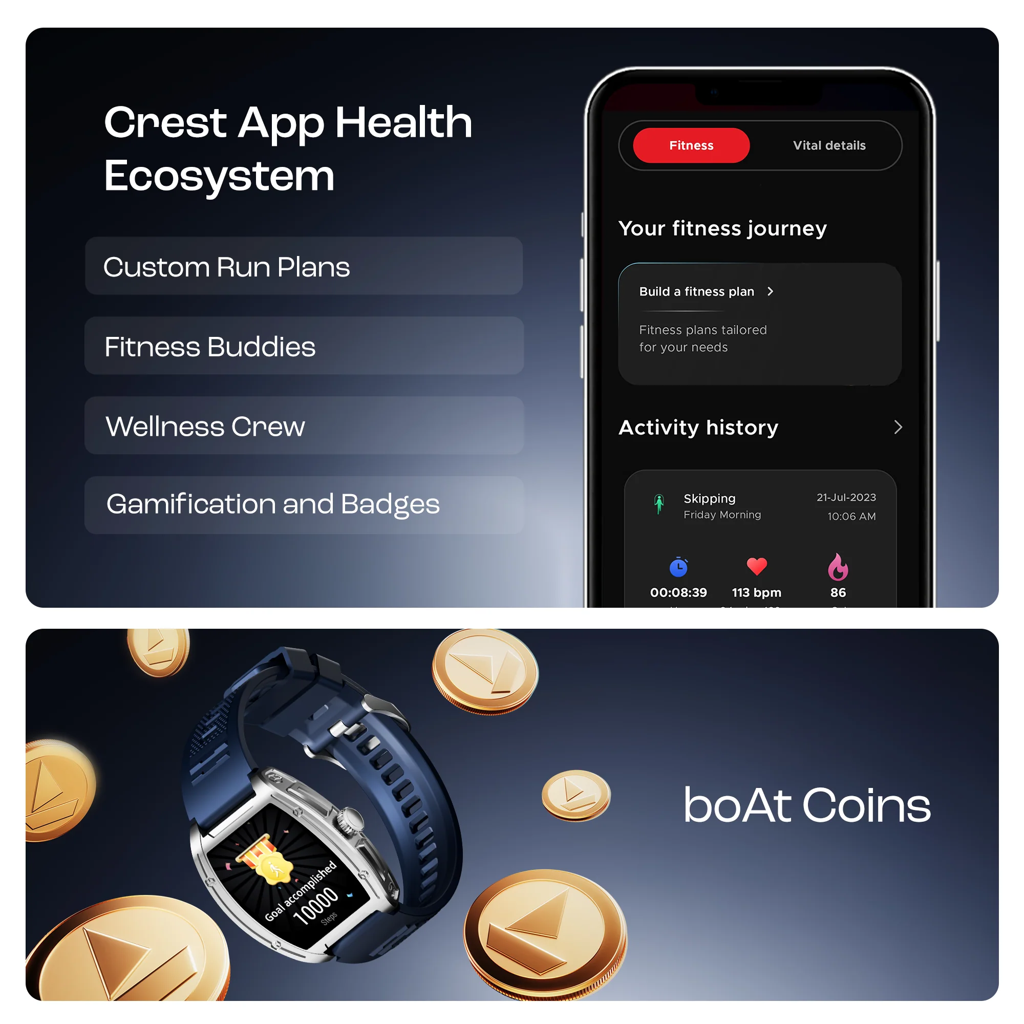 boAt Enigma Ascend | Smartwatch with 1.75" HD Display, Functional Crown, Luxurious Metal Body, 100+ Sports Modes - Image 19