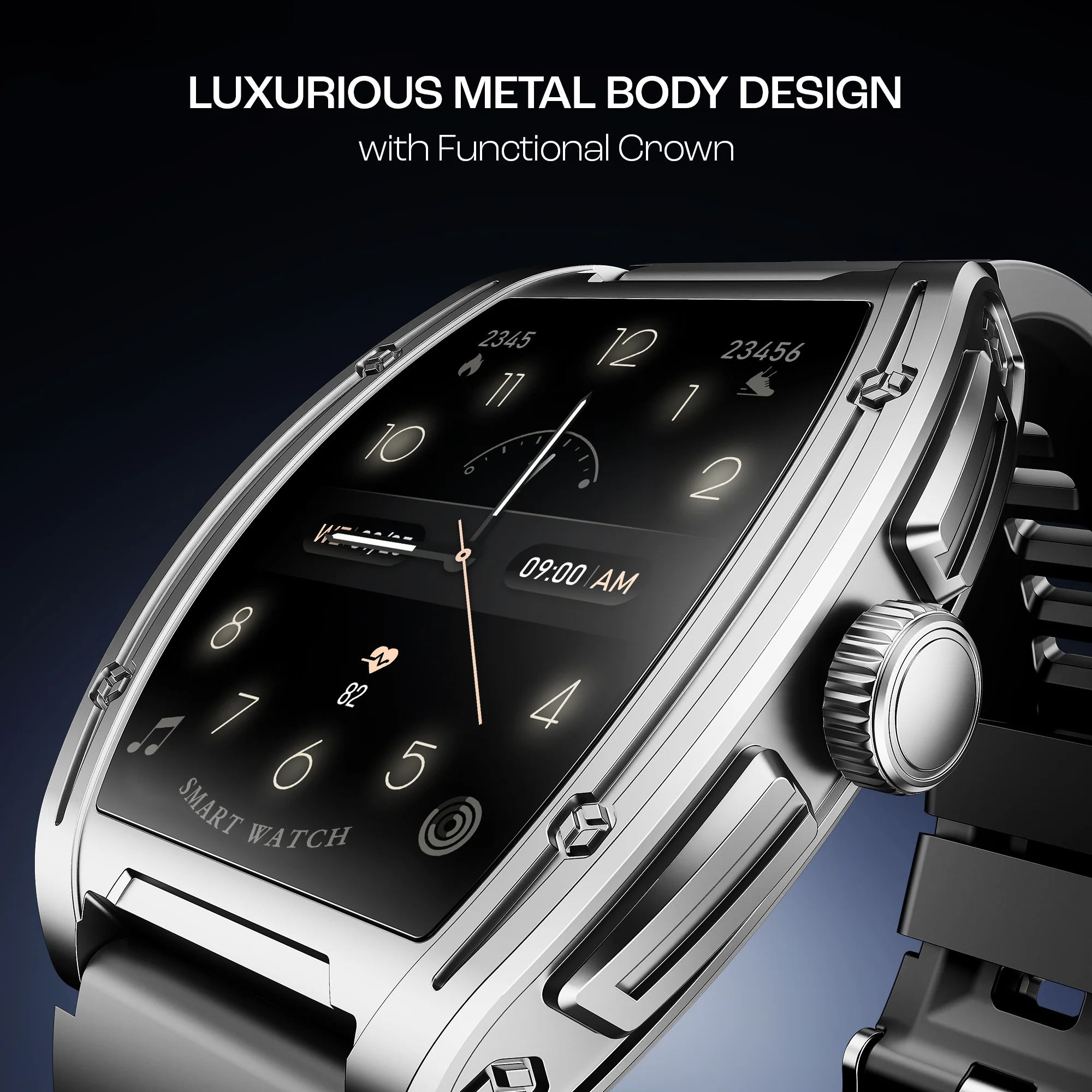 boAt Enigma Ascend | Smartwatch with 1.75" HD Display, Functional Crown, Luxurious Metal Body, 100+ Sports Modes - Image 7