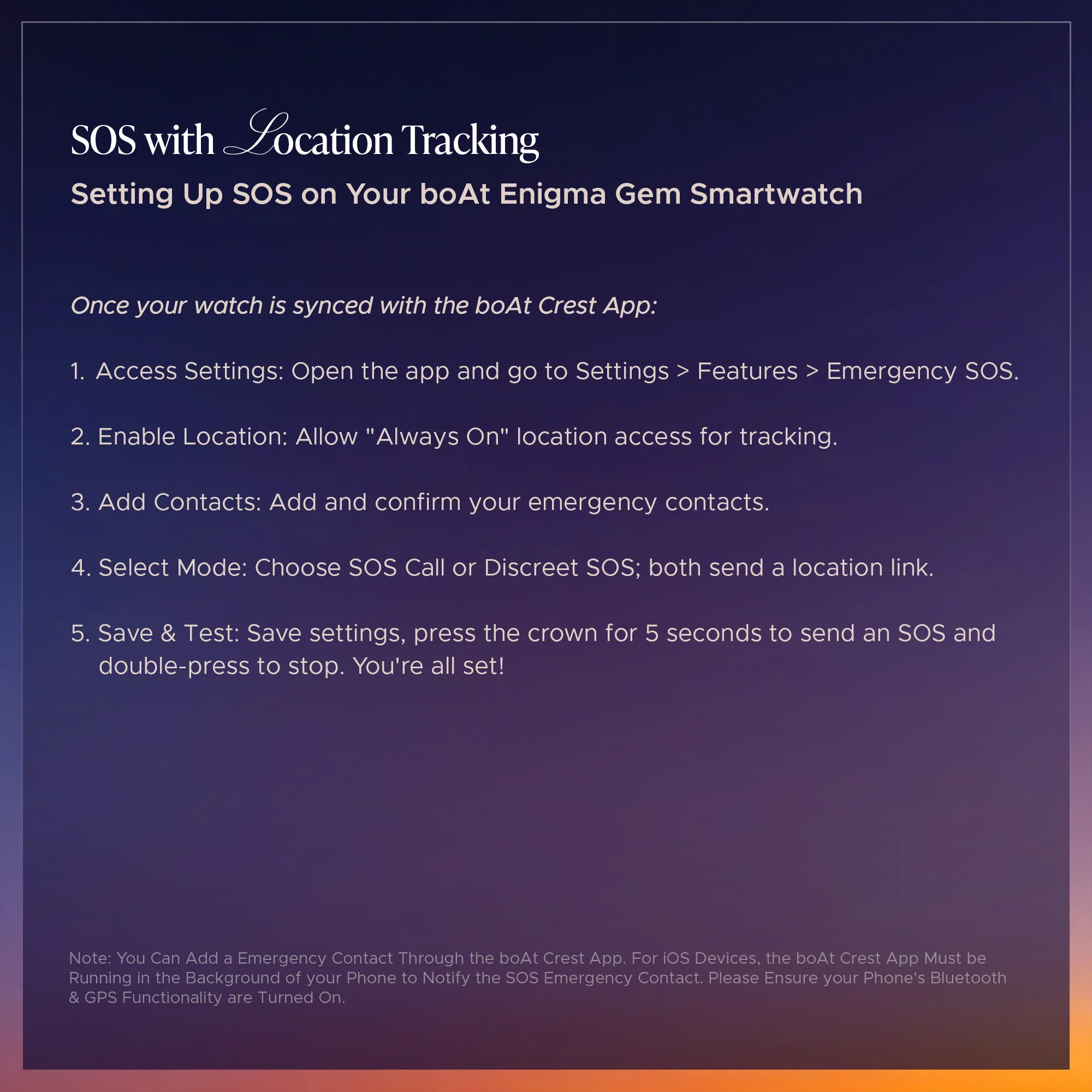 boAt Enigma Gem | Smartwatch with 1.19" AMOLED Display, SOS with Location Tracking, Single Chip BT Calling - Image 9