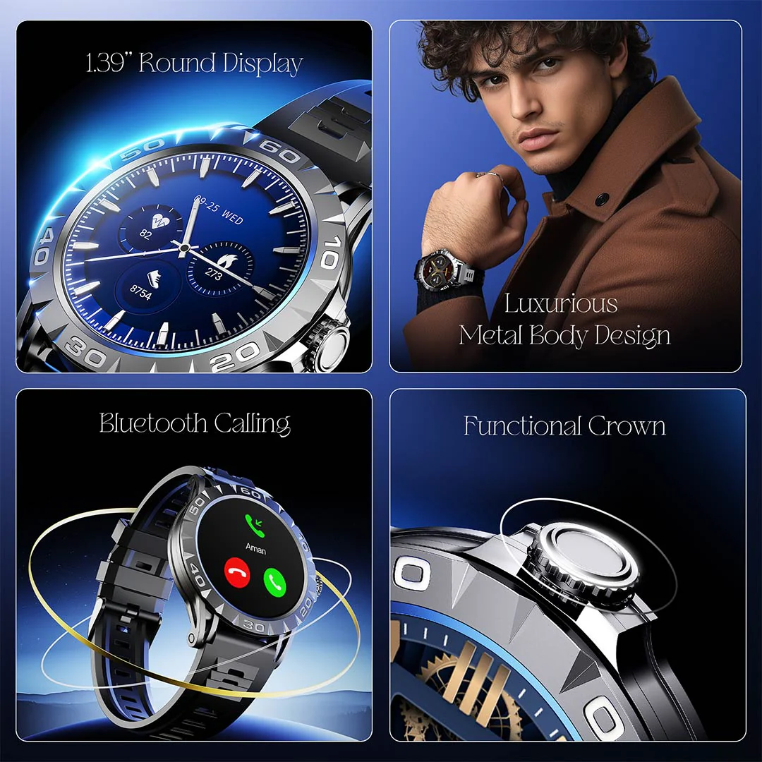 boAt Enigma Orion | Smartwatch with 1.39" HD Display, AI Voice Assistant, HR, SpO2 & Stress Monitoring, Sleep Monitor - Image 13