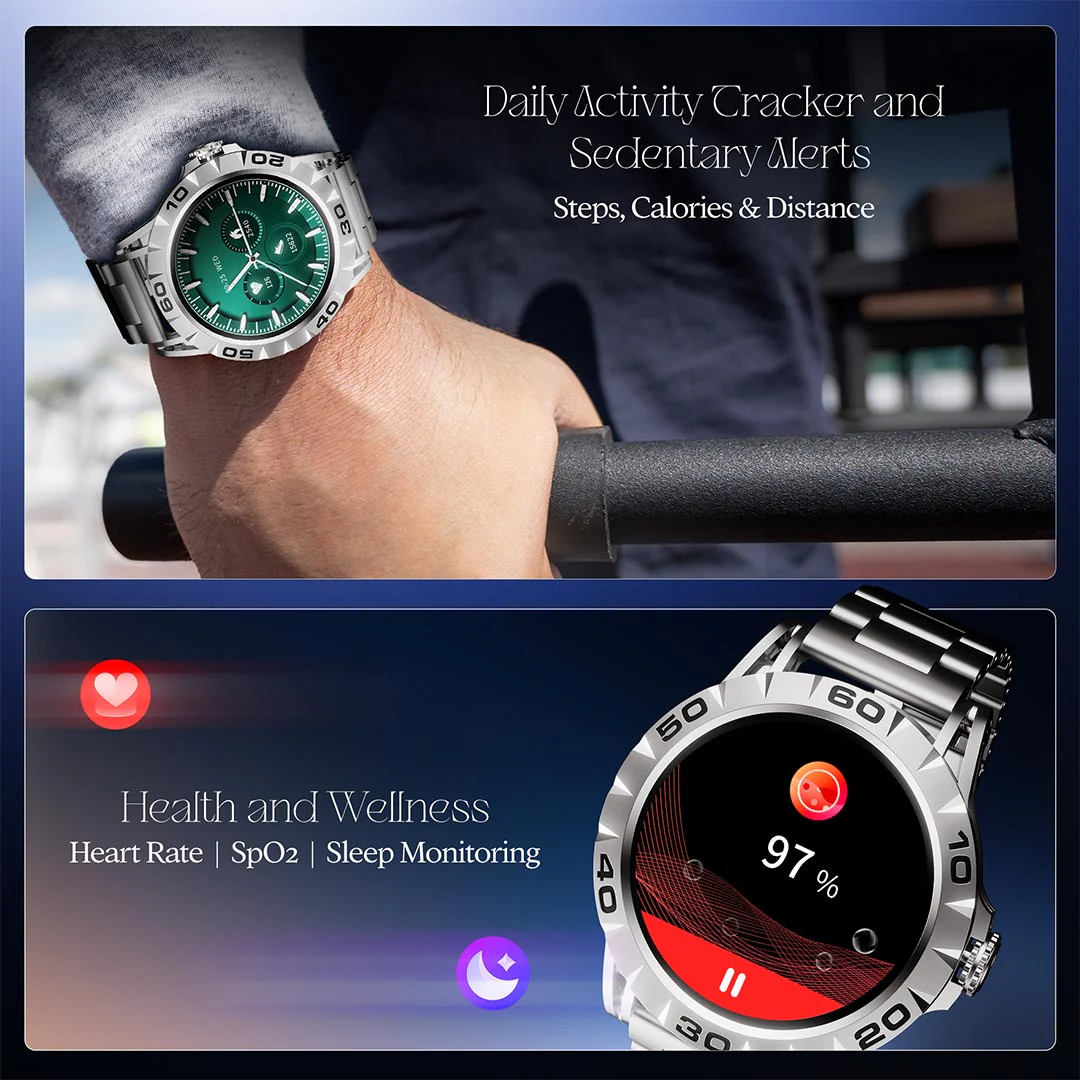boAt Enigma Orion | Smartwatch with 1.39" HD Display, AI Voice Assistant, HR, SpO2 & Stress Monitoring, Sleep Monitor - Image 8